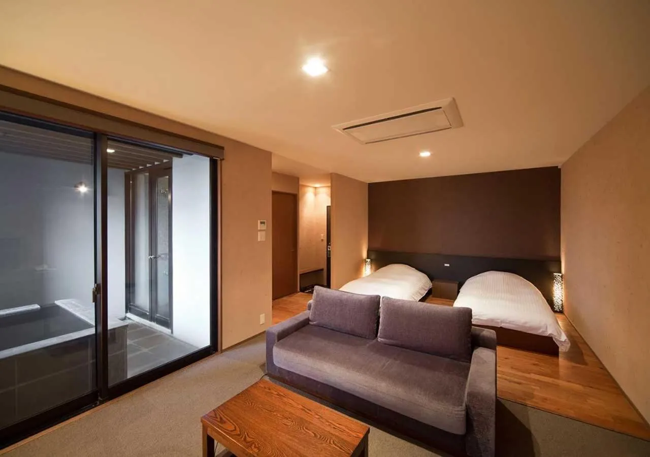 【Adult Only】Luxury Tower - Twin Room with Open-Air Bath / Japanese Style Dinner  in Aura Tachibana