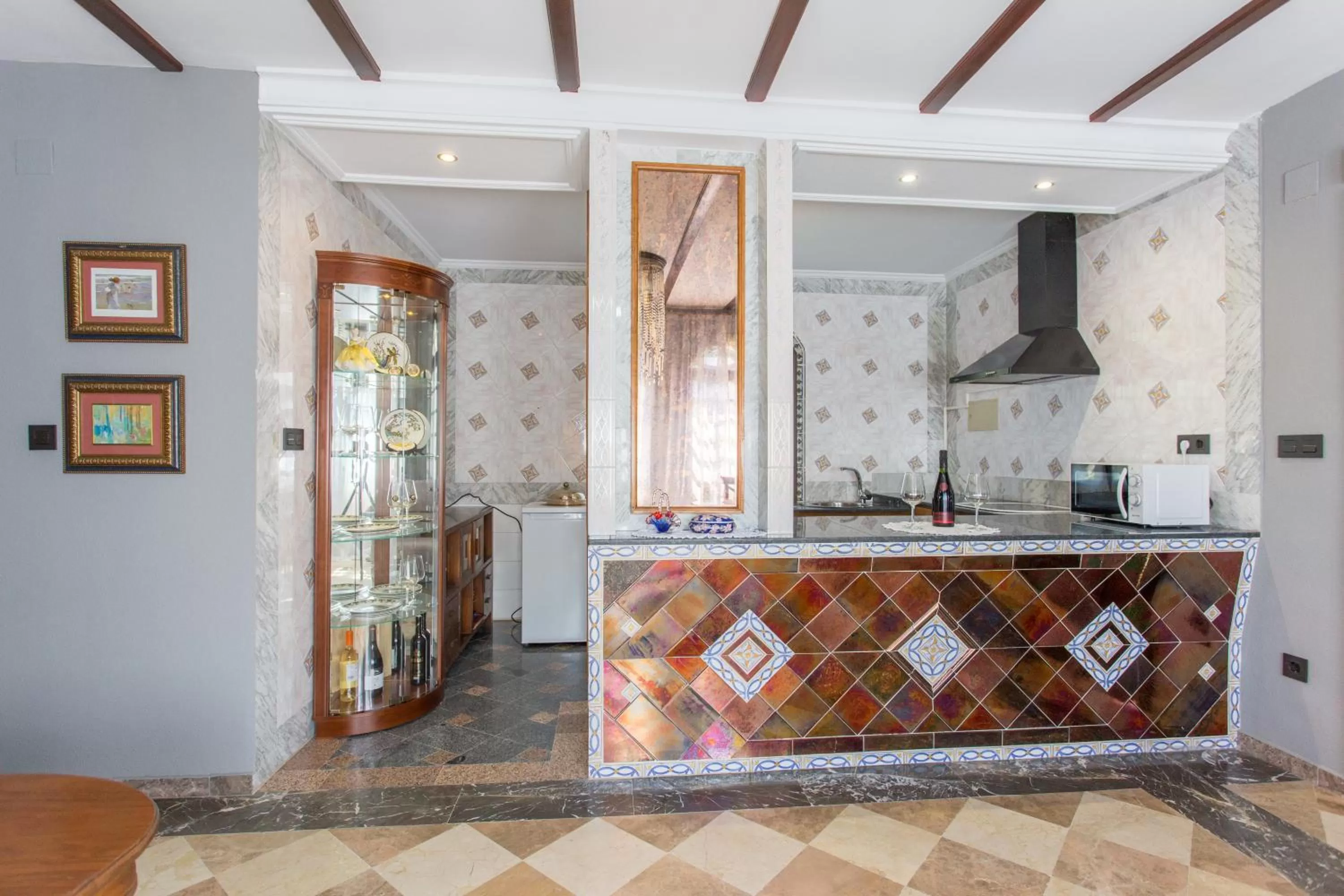 Kitchen or kitchenette in Apartamentos Gaudi Style