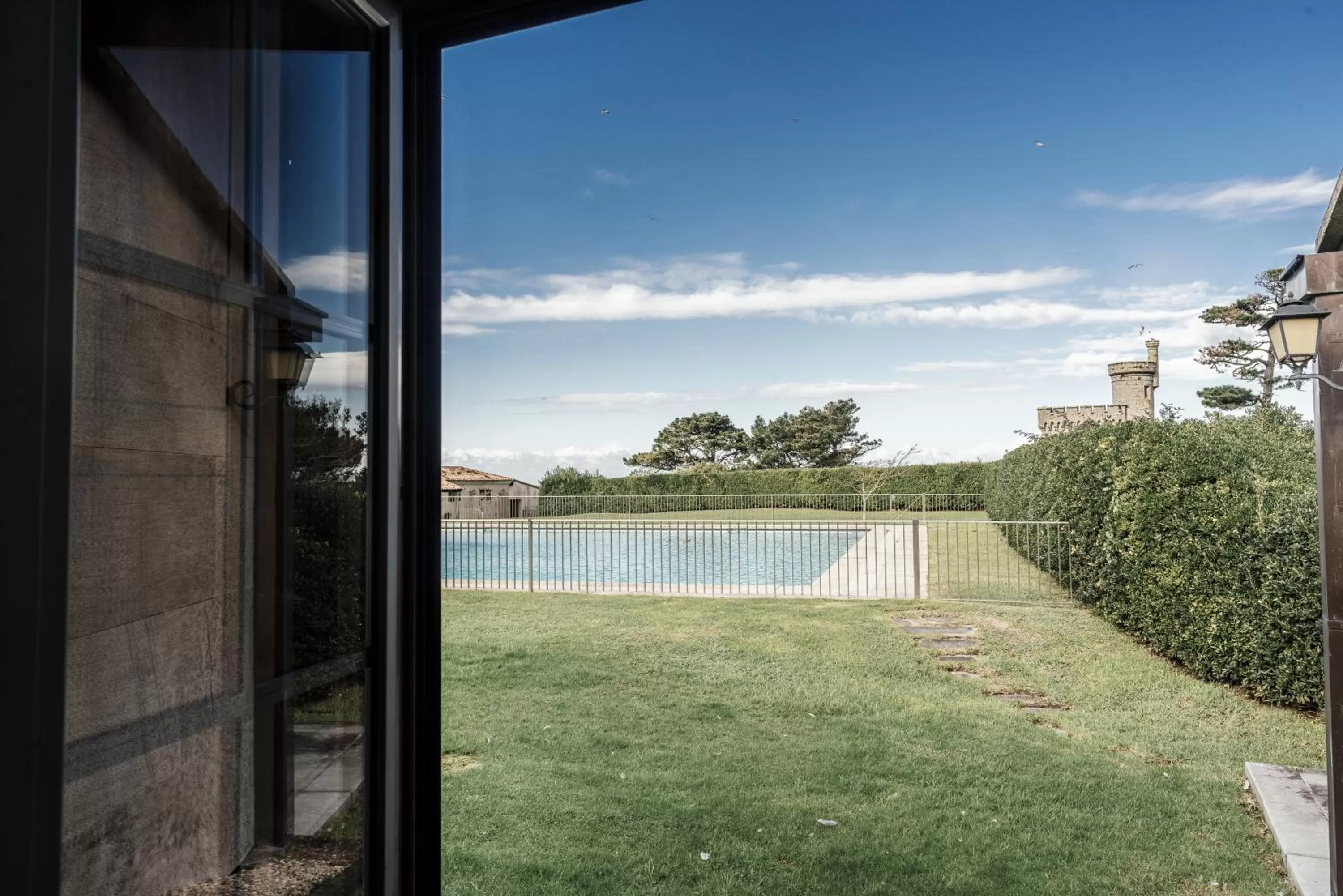 Pool view in Parador de Baiona