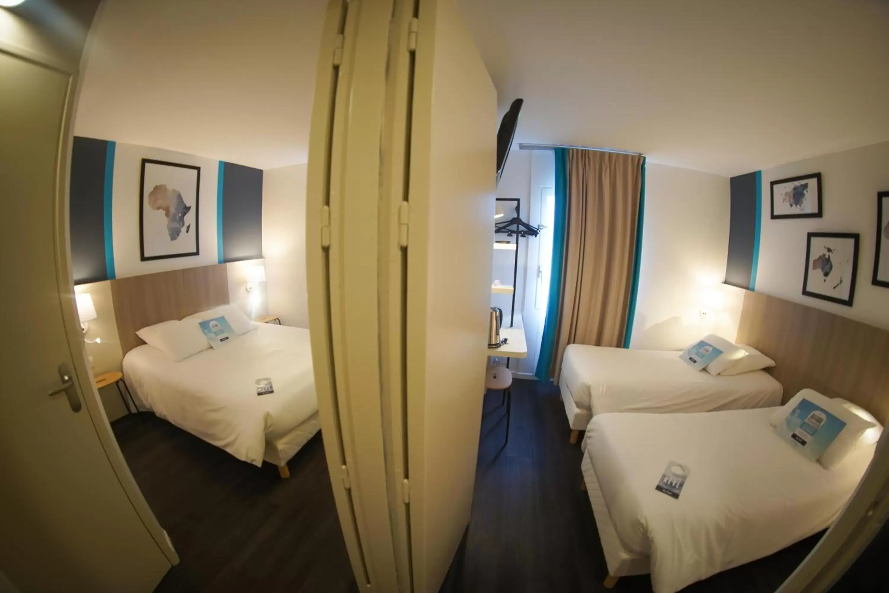 2 Standard Room Connecting - 1 Double Bed 2 Single Beds in Kyriad Hôtel La Fleche 2 Standard Room Connecting - 1 Double Bed 2 Single Beds in Kyriad Hôtel La Fleche