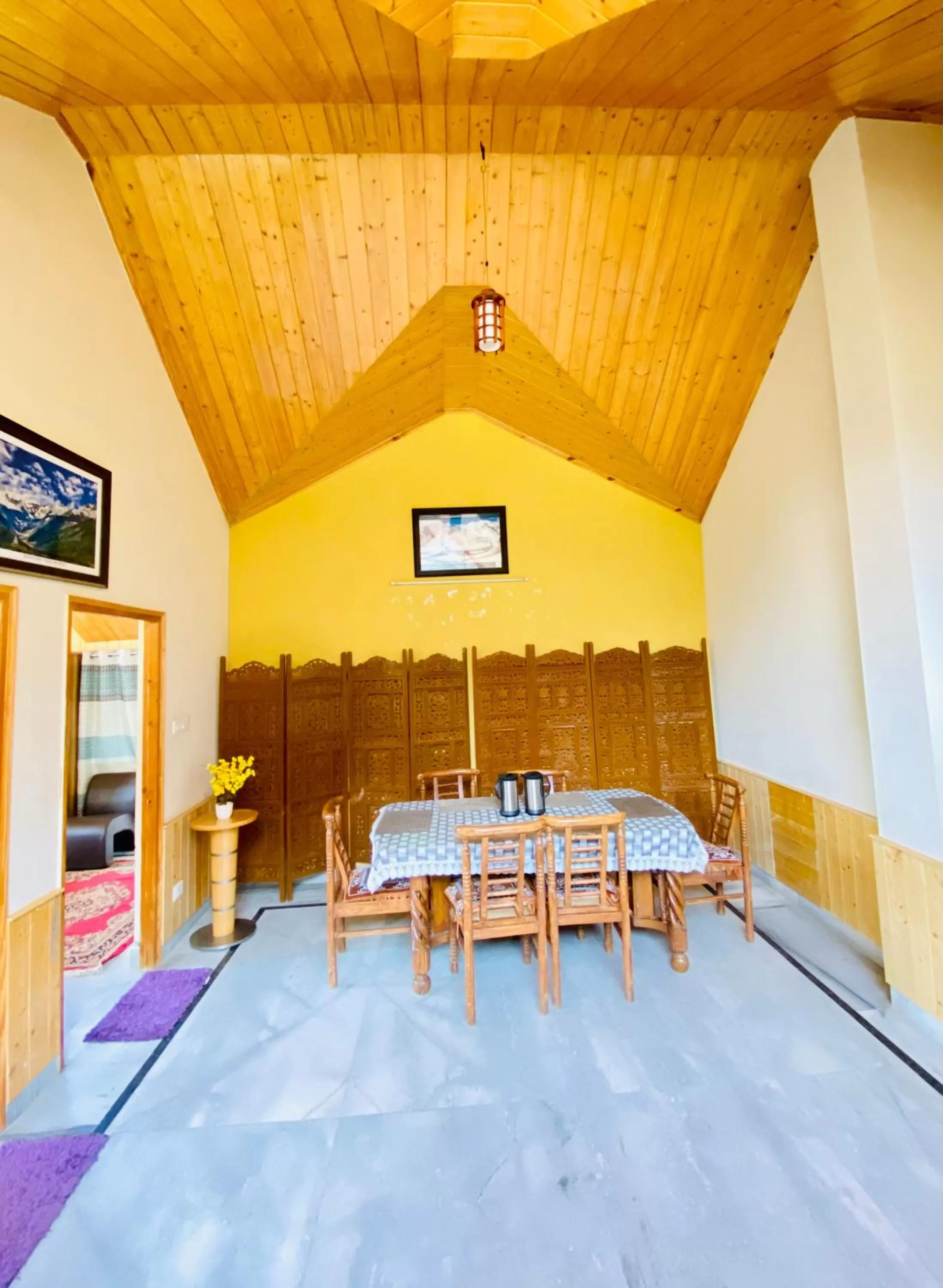 Dining area in Sai Cottage Shimla