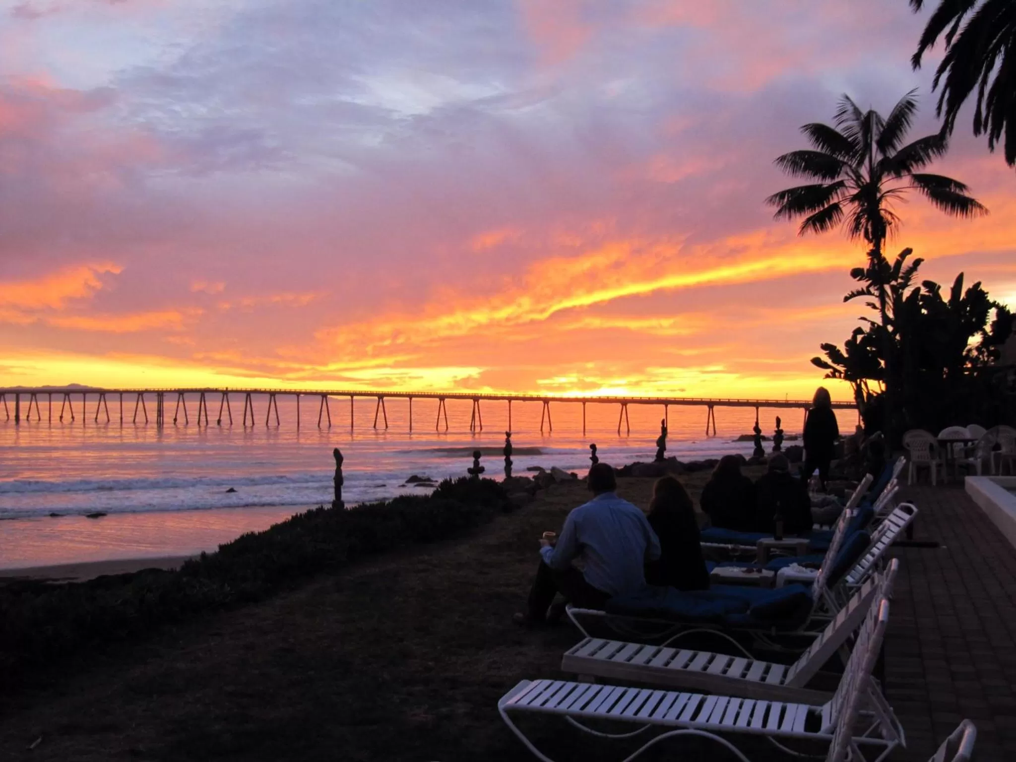 Garden view in Cliff House Inn