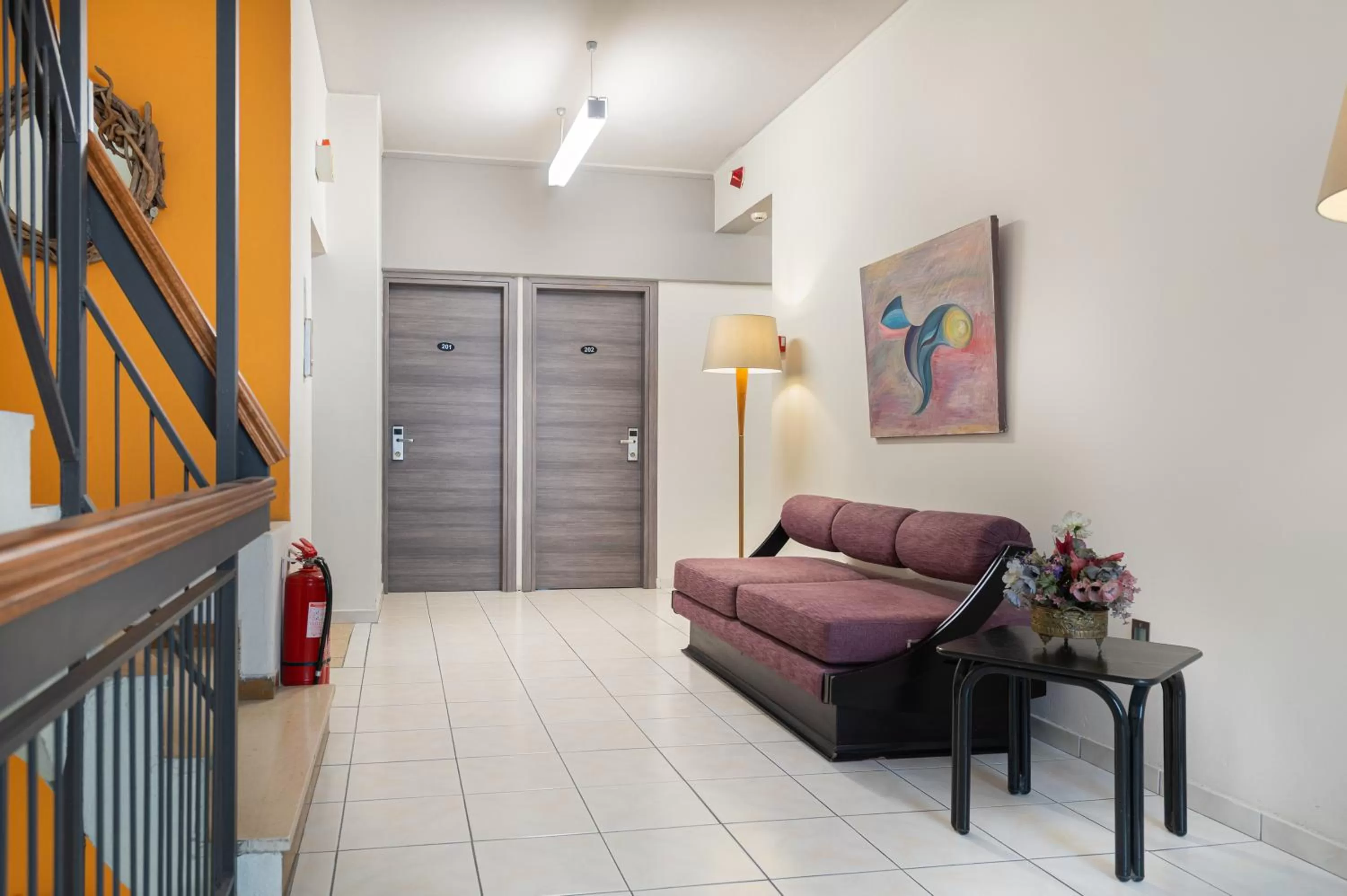 Seating area in Diros Hotel