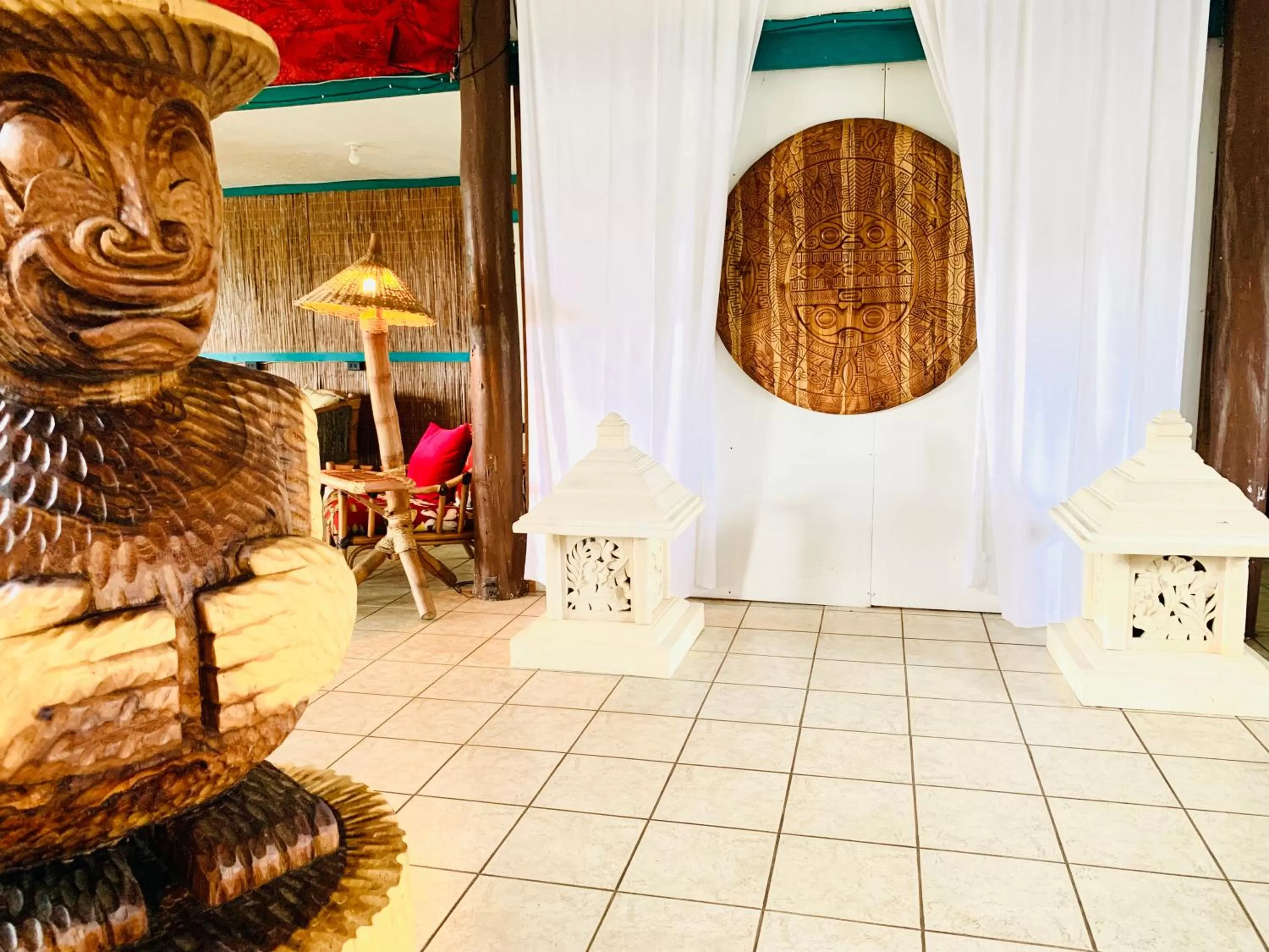 Seating area in Wild Ginger Hotel