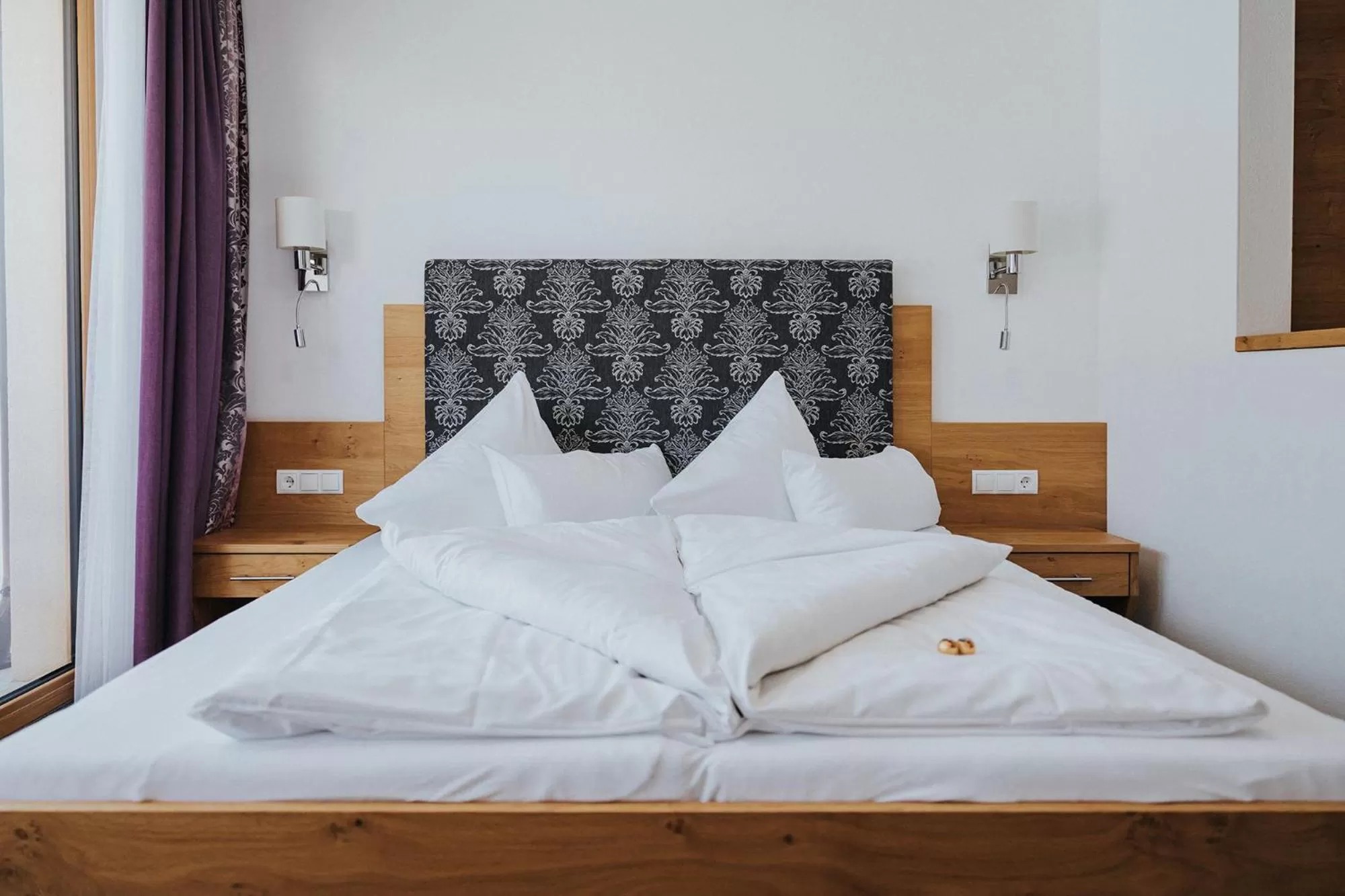 Bed in Hotel Silberfux