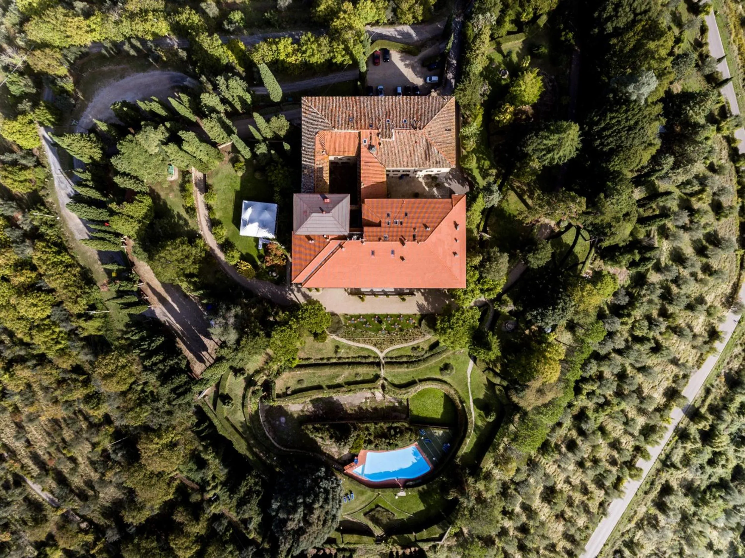 Bird's eye view in Villa Pitiana