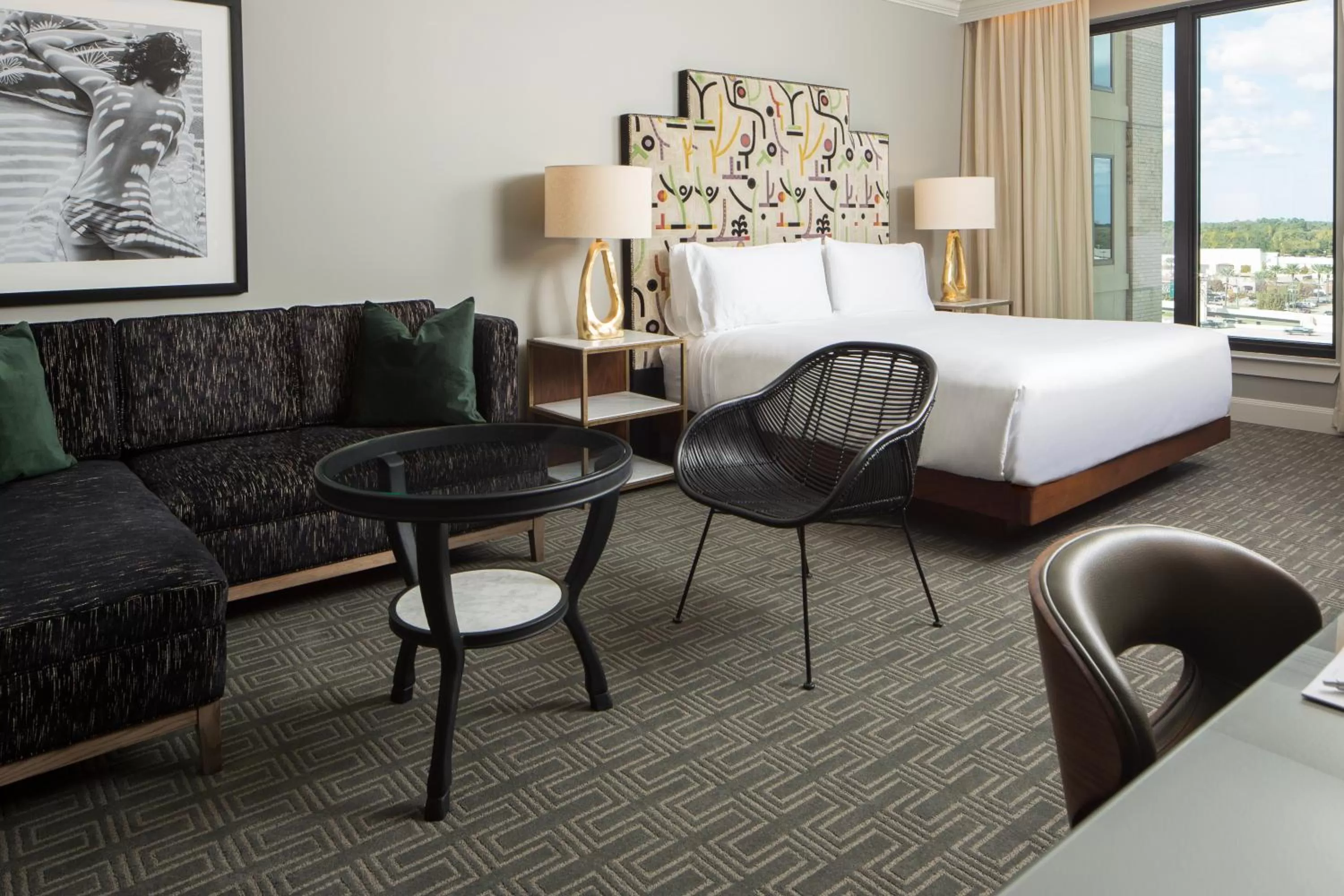 Bed in Hotel ZaZa Houston Memorial City