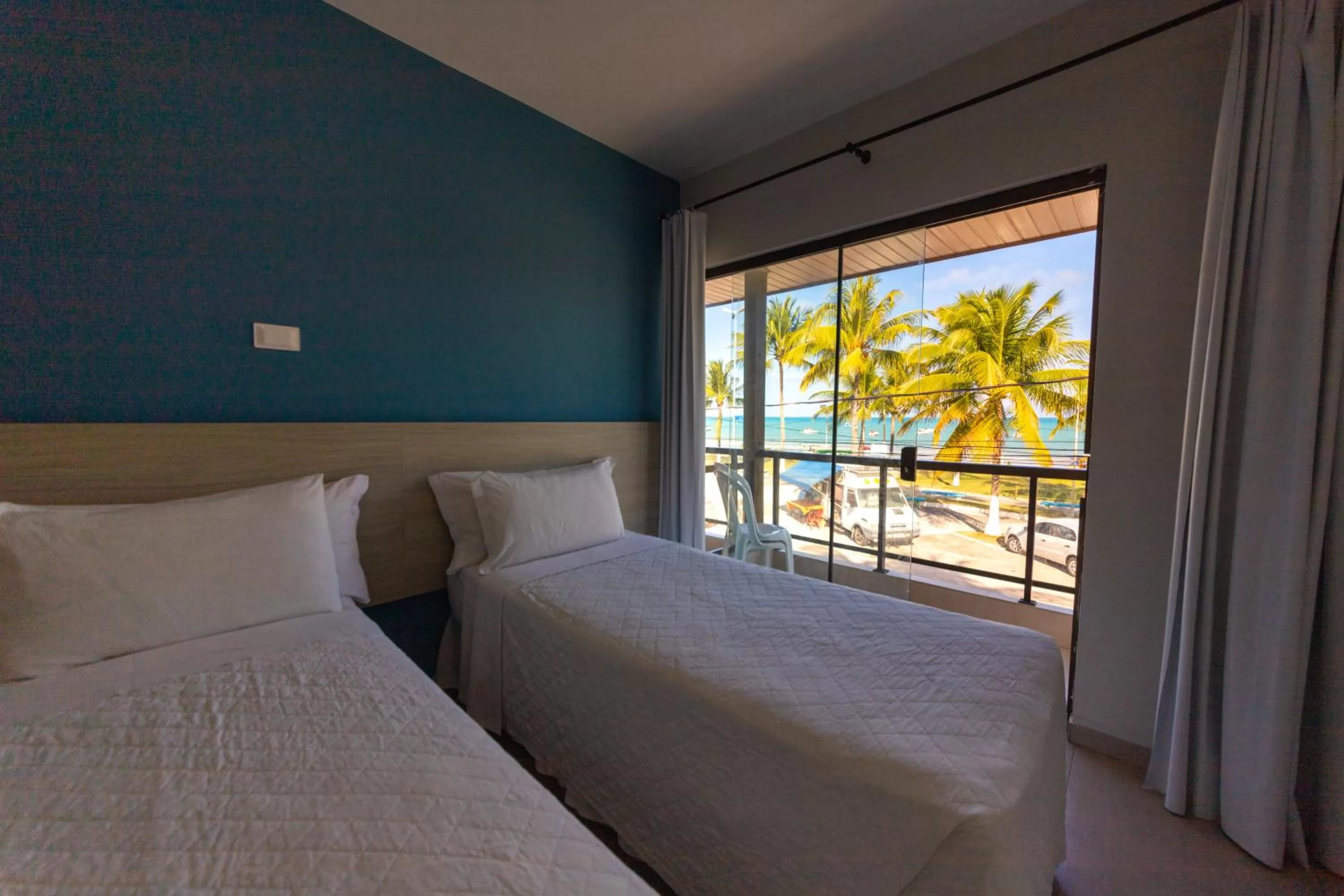 View (from property/room), Bed in Pousada Mariluz