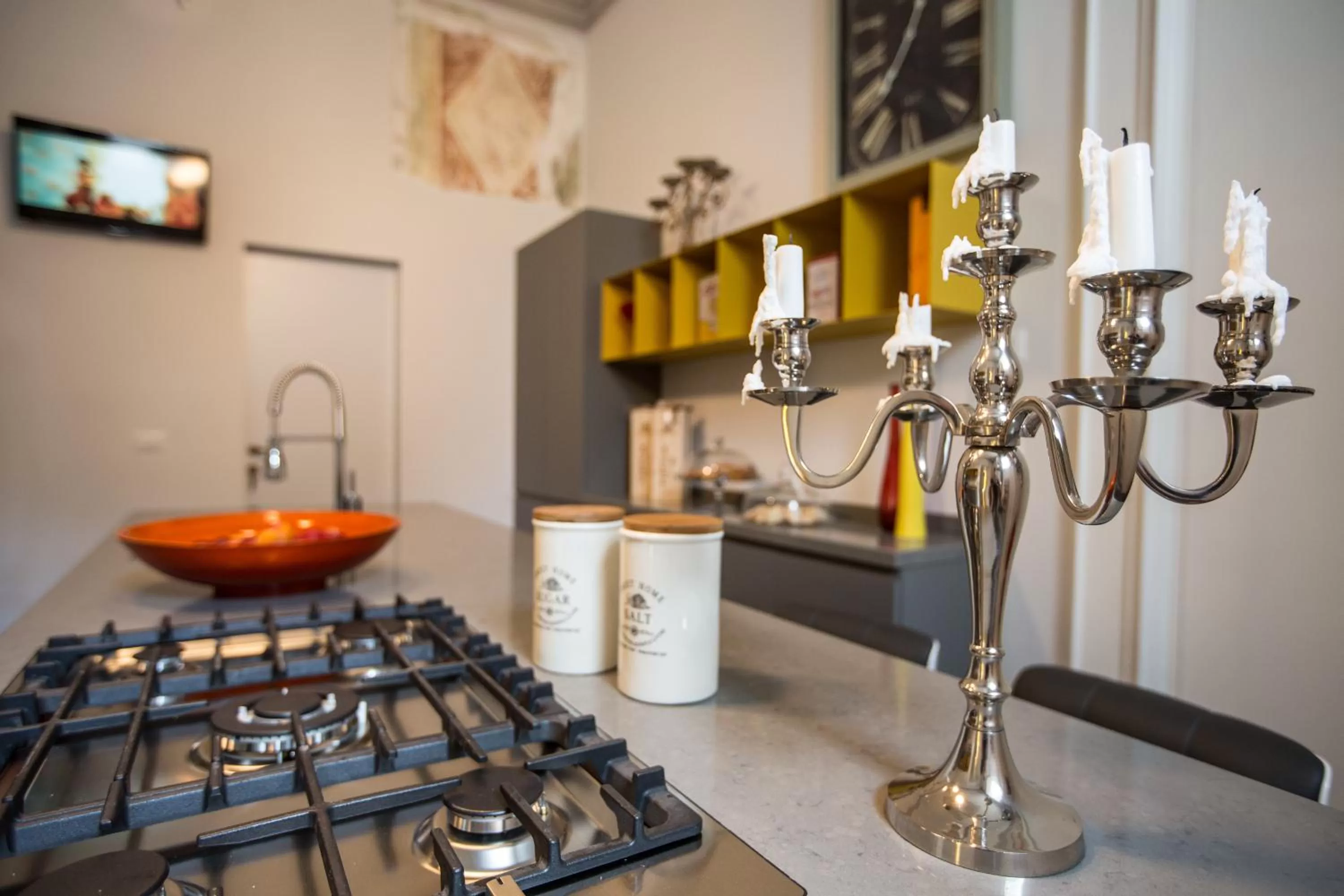 Kitchen or kitchenette in Palazzo Cannavina Suite & Private SPA