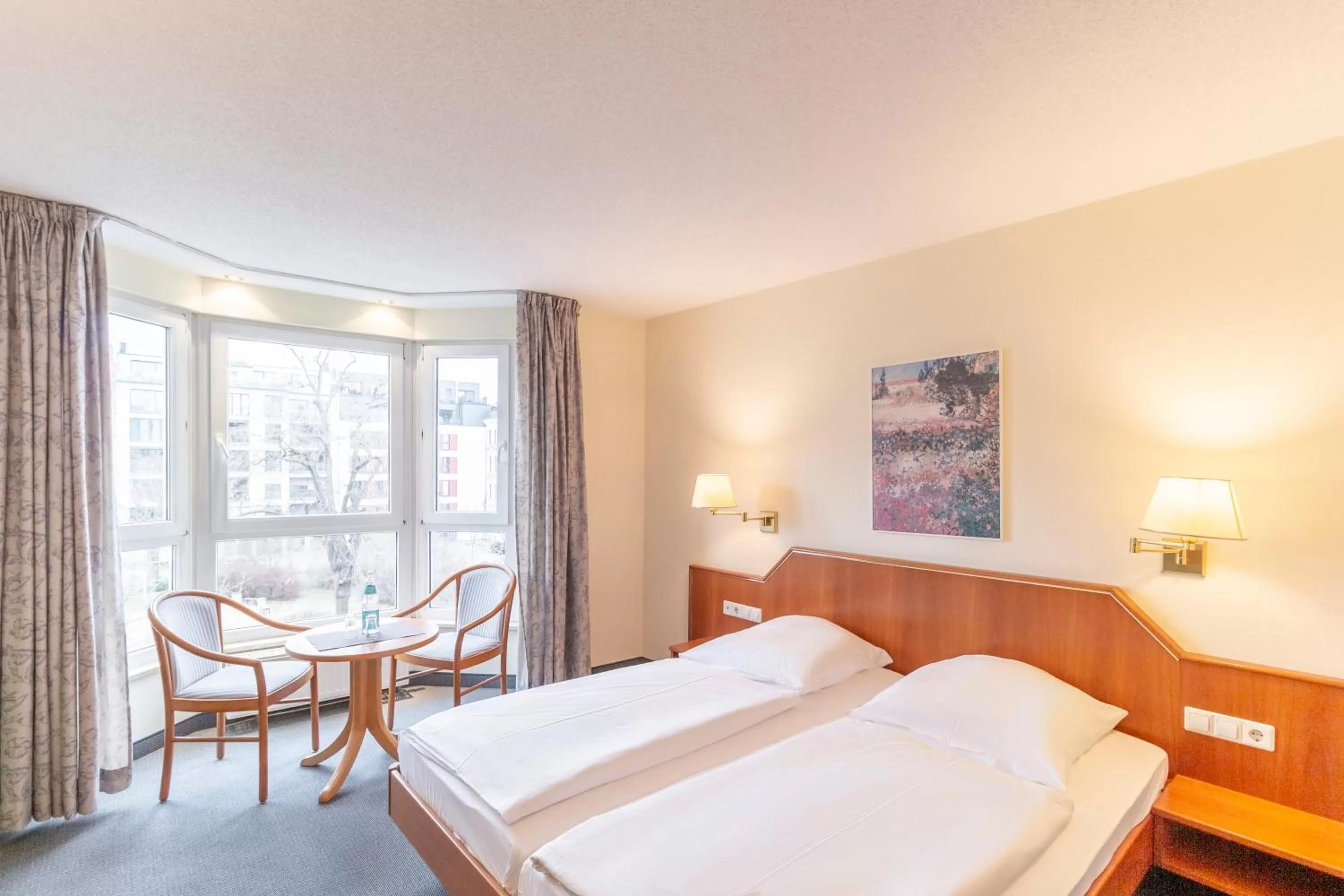 Photo of the whole room, Bed in Hotel Markgraf Leipzig