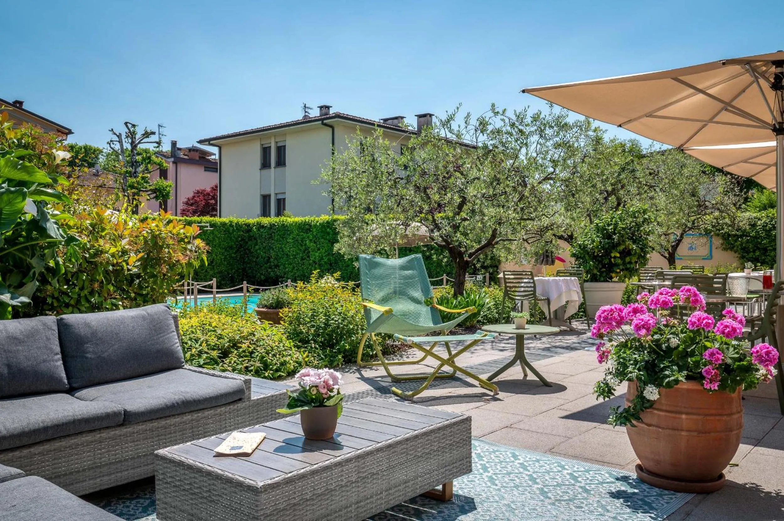 Garden view in Hotel San Marco