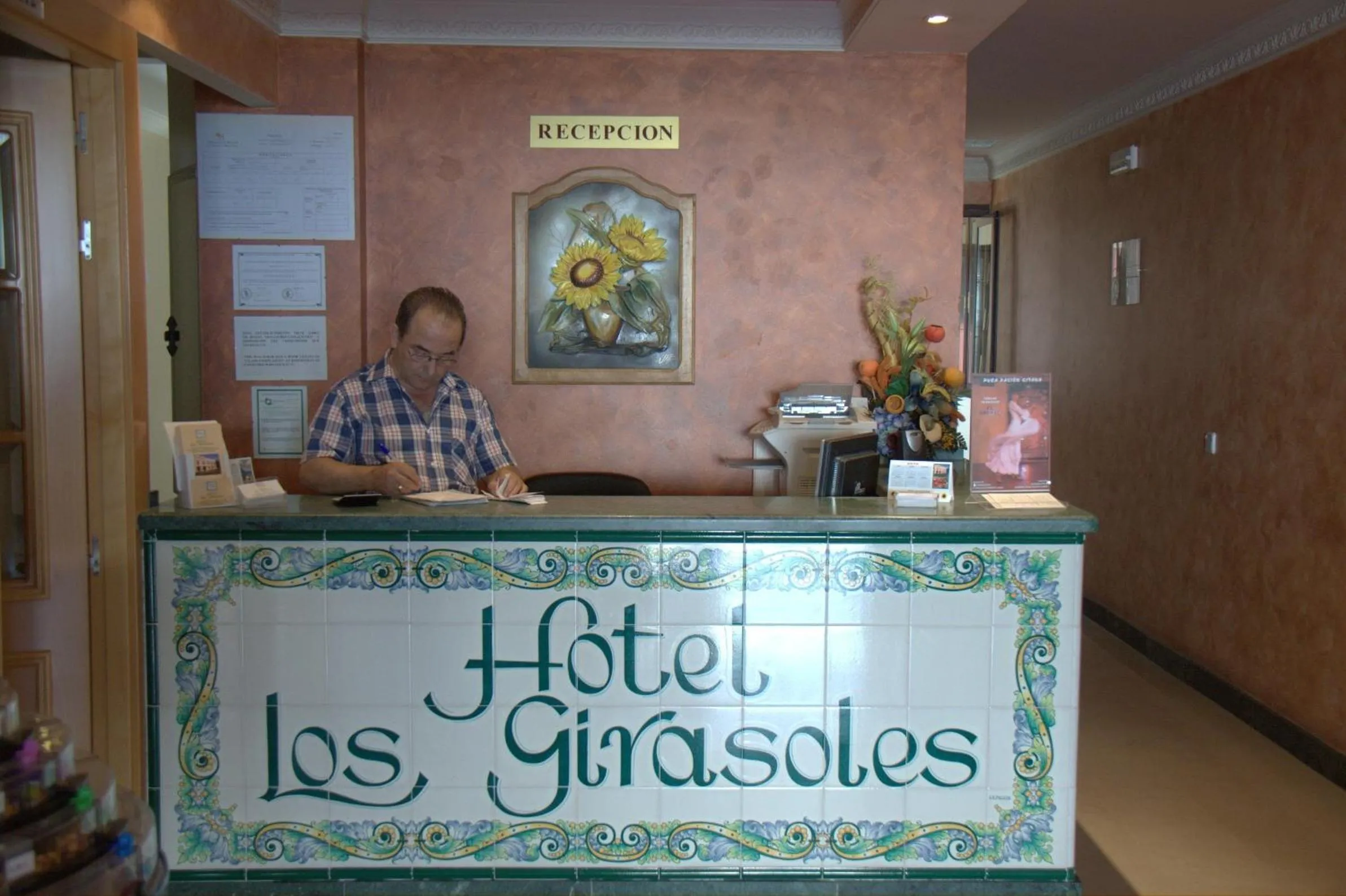Lobby or reception in Hotel los Girasoles
