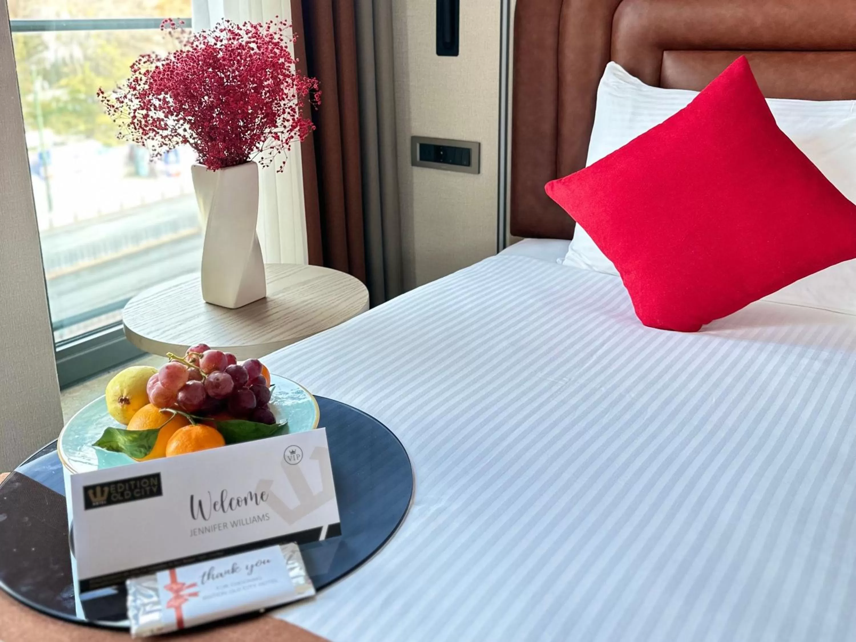 Bed in Edition Old City Hotel