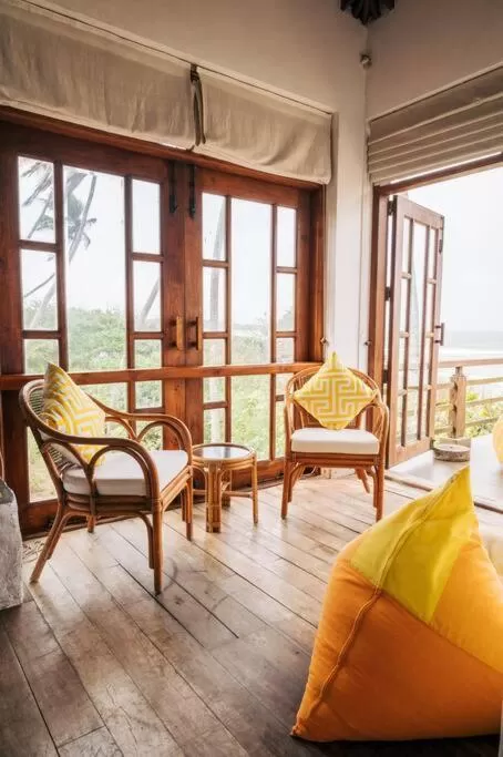 Seating Area in Sānti Beach House with pool & beach