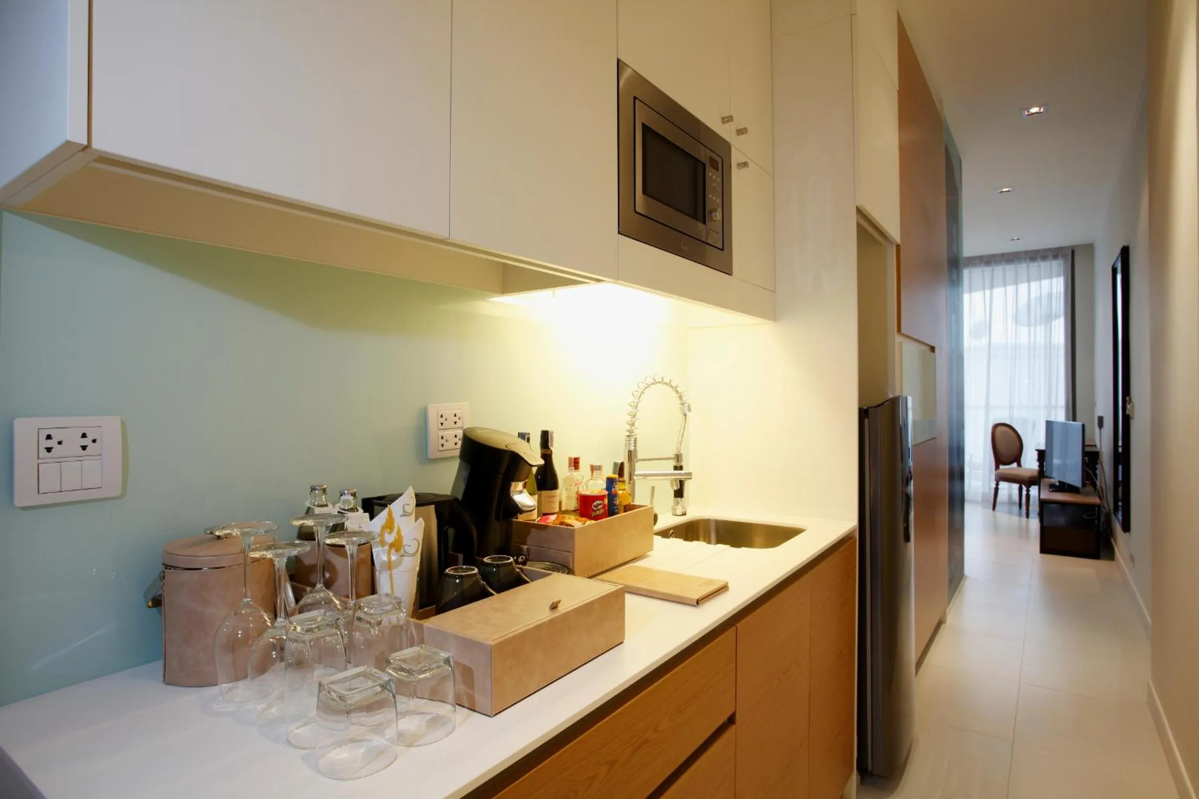 Kitchen or kitchenette in Pattaya Modus Beachfront Resort