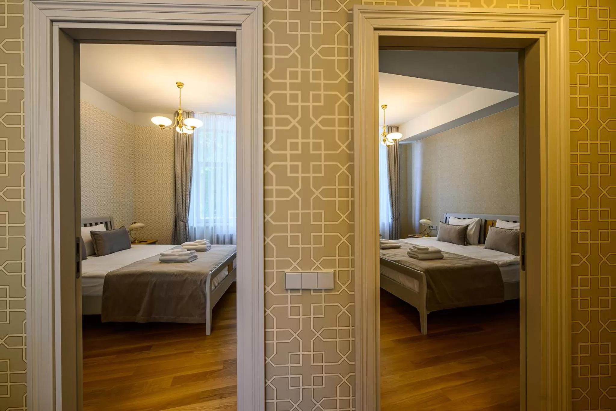 Bed in Roze Kūrmājas Residence