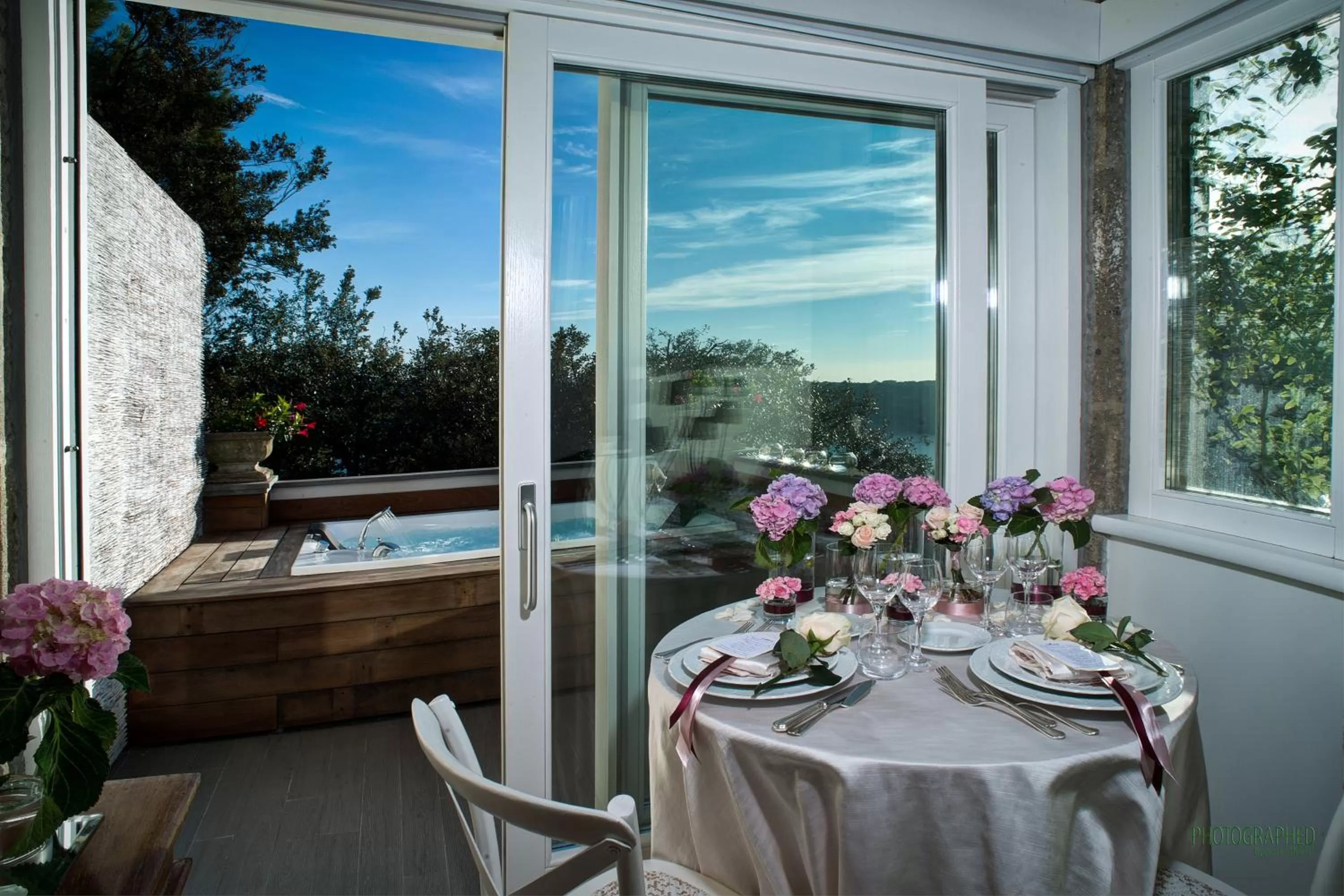 Seating area in Villa Pocci