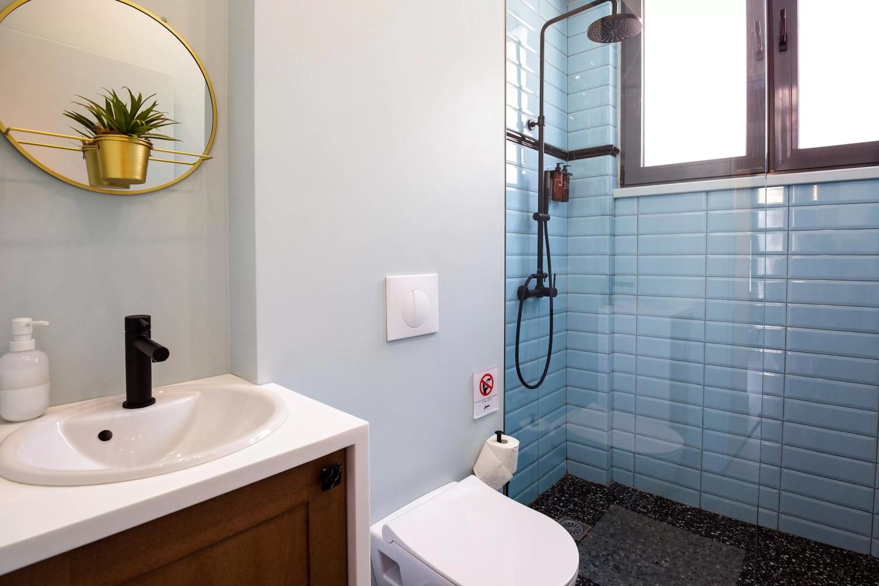 Bathroom in Downtown Athens Lofts - The Acropolis Observatory