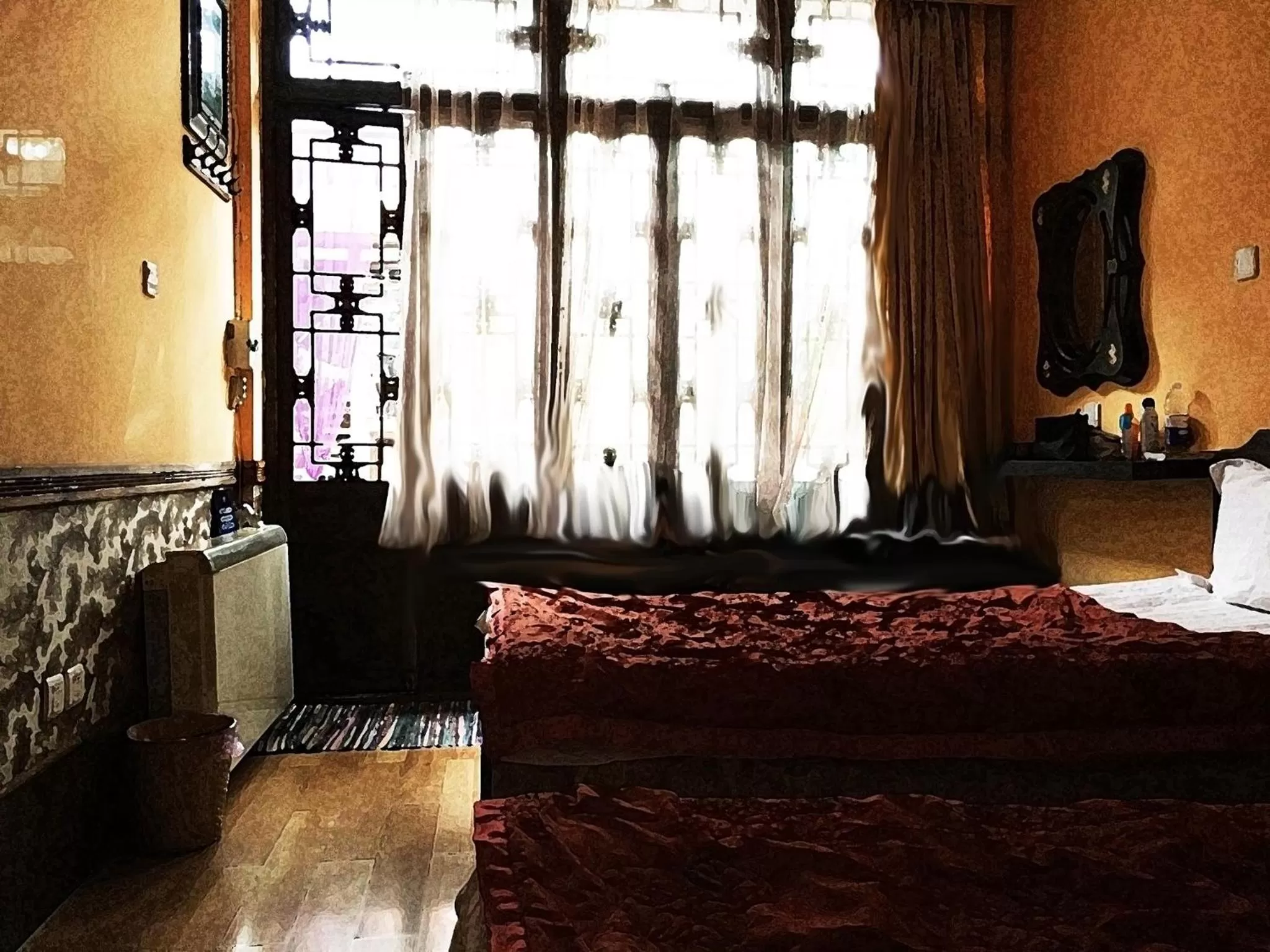 Bed in Kelly‘s Courtyard Hotel