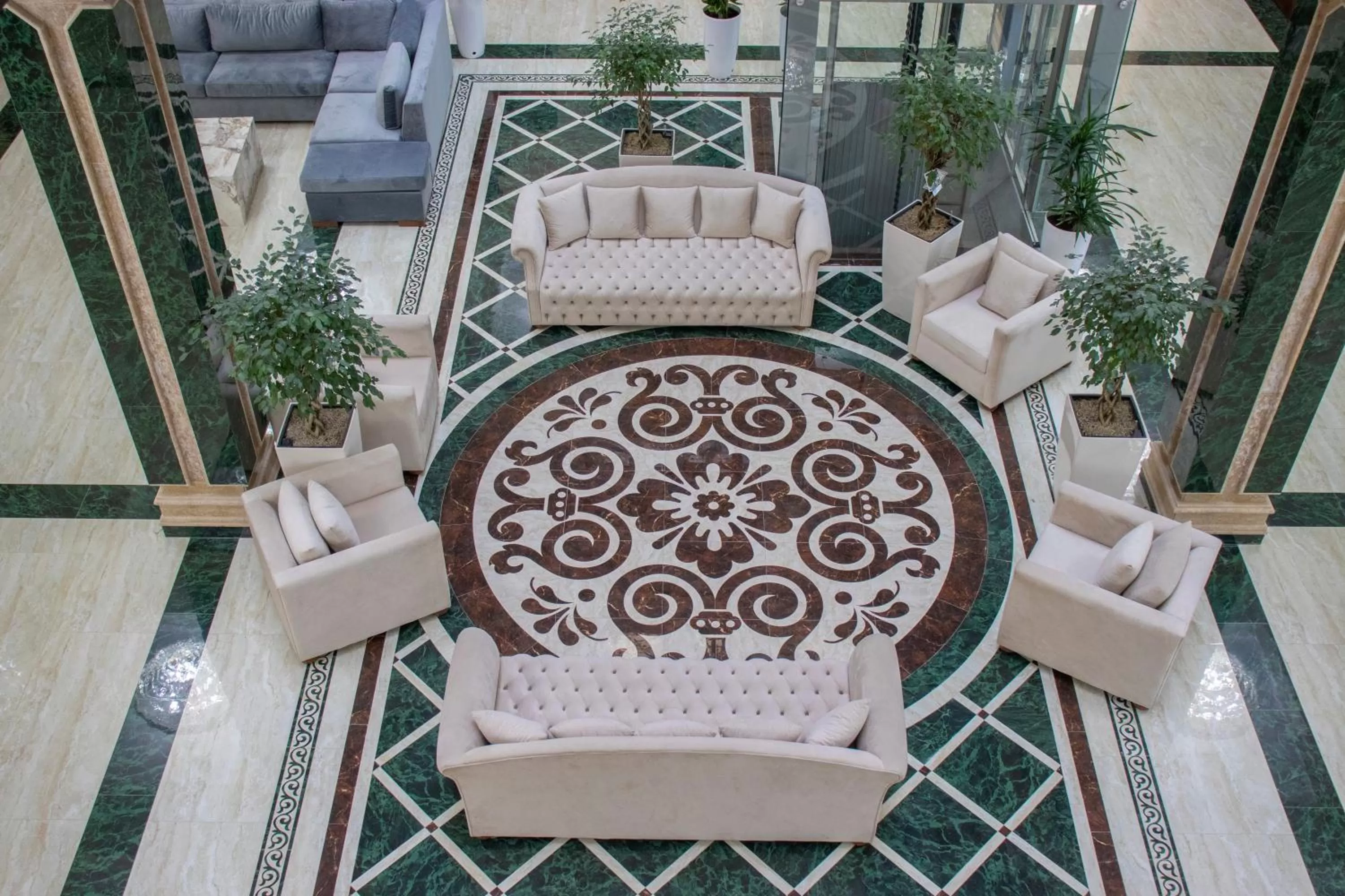 Seating area in Garden Plaza Bukhara