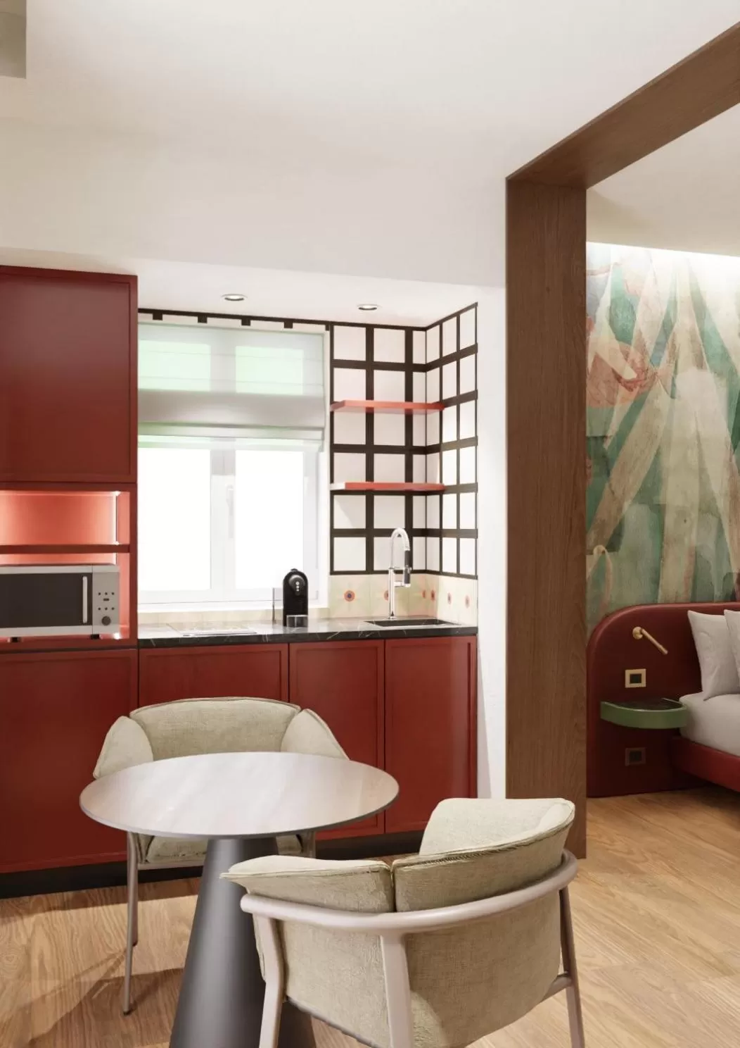 Dining area in Hotel Ungheria Varese 1946