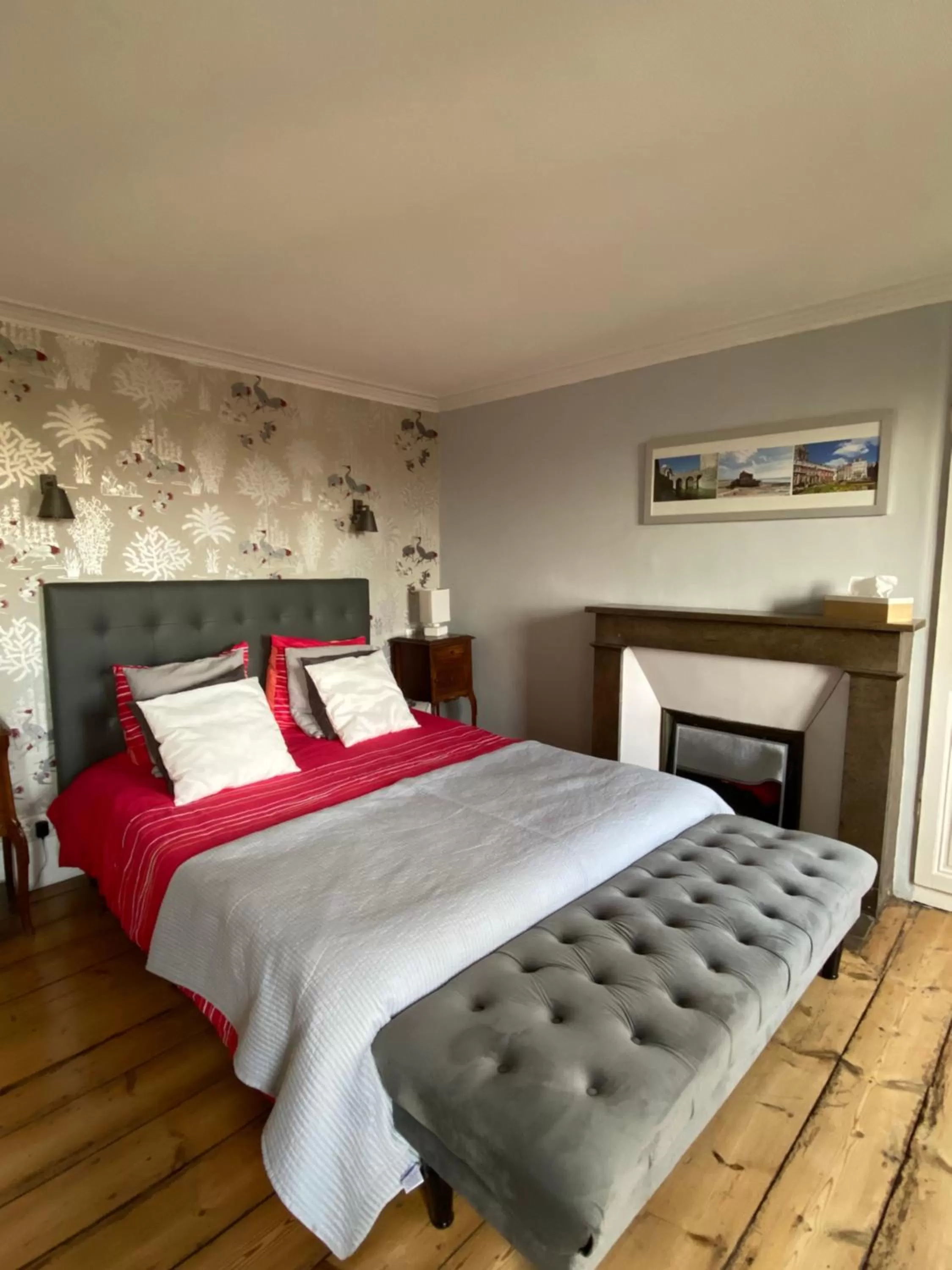 Bed in Chambres d'Hôtes Au coin du spa