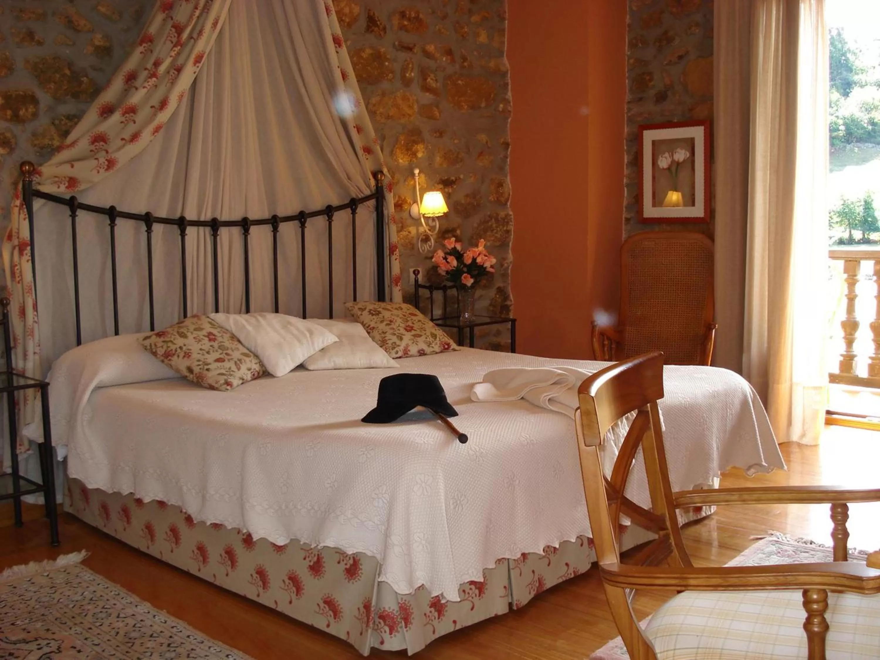 Bed in Hotel Palacio Garcia Quijano