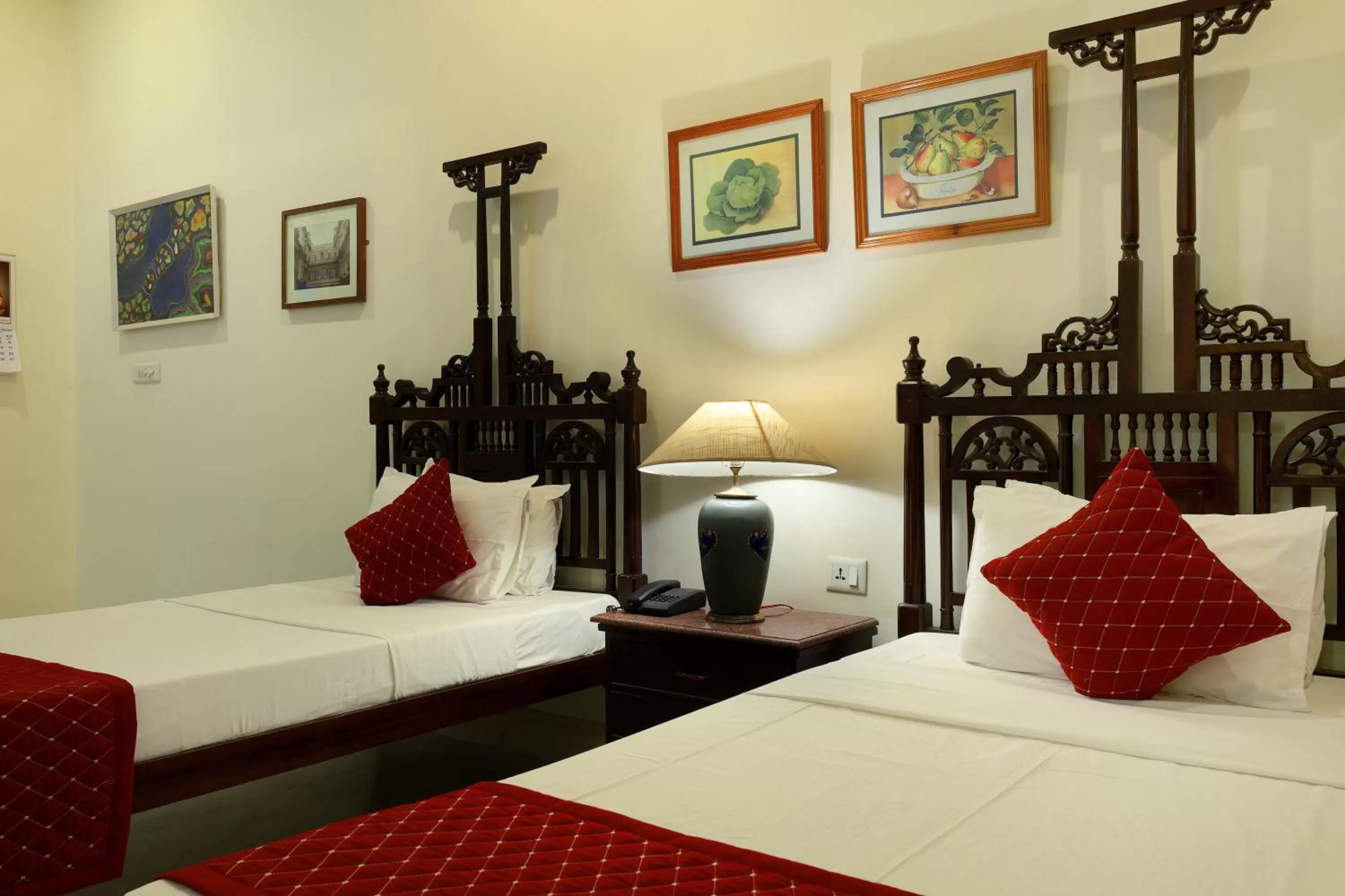 Bed in The Lallgarh Palace - A Heritage Hotel