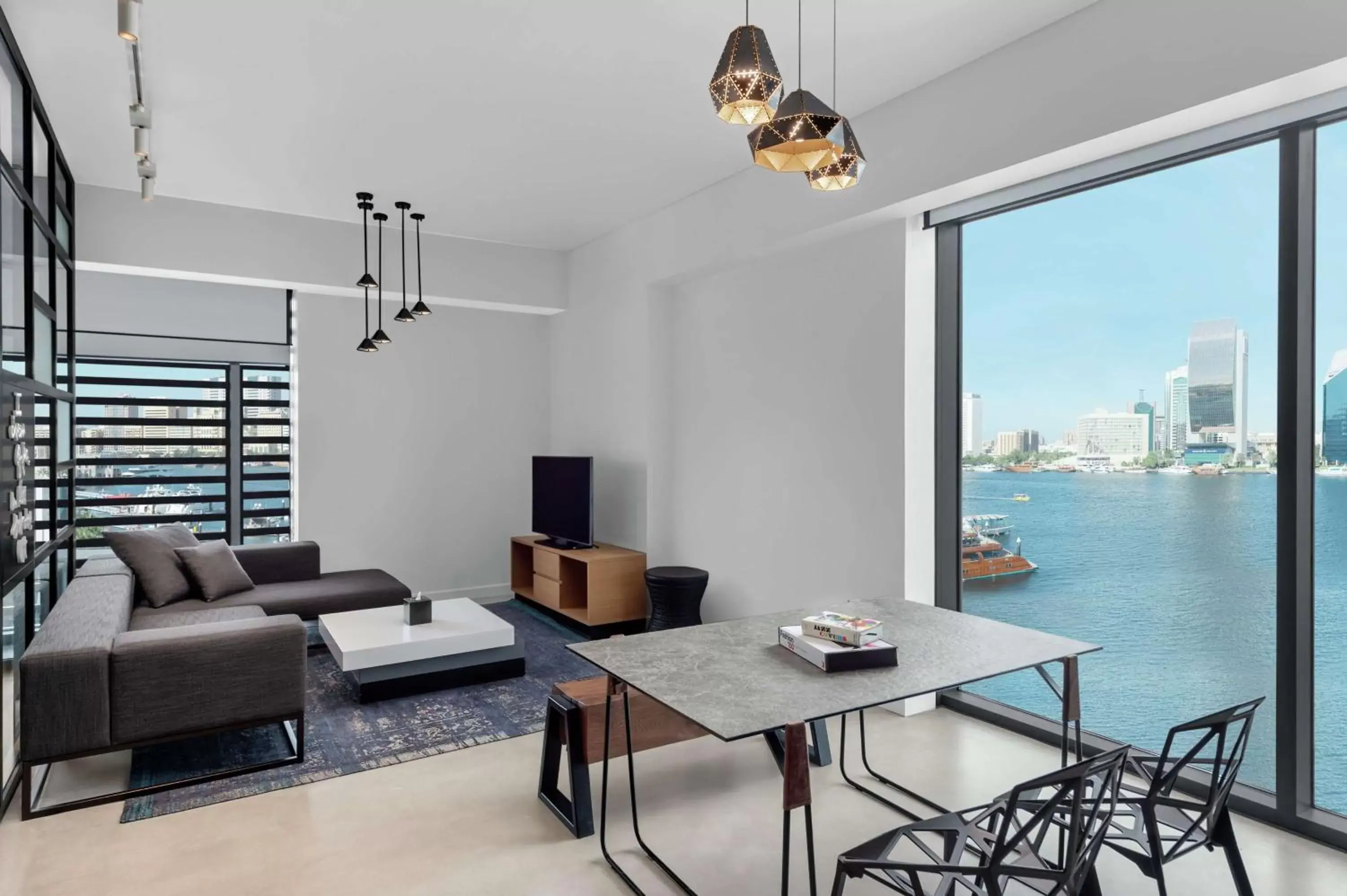 One Bedroom King Suite with Creek View in Canopy by Hilton Dubai Al Seef One Bedroom King Suite with Creek View in Canopy by Hilton Dubai Al Seef