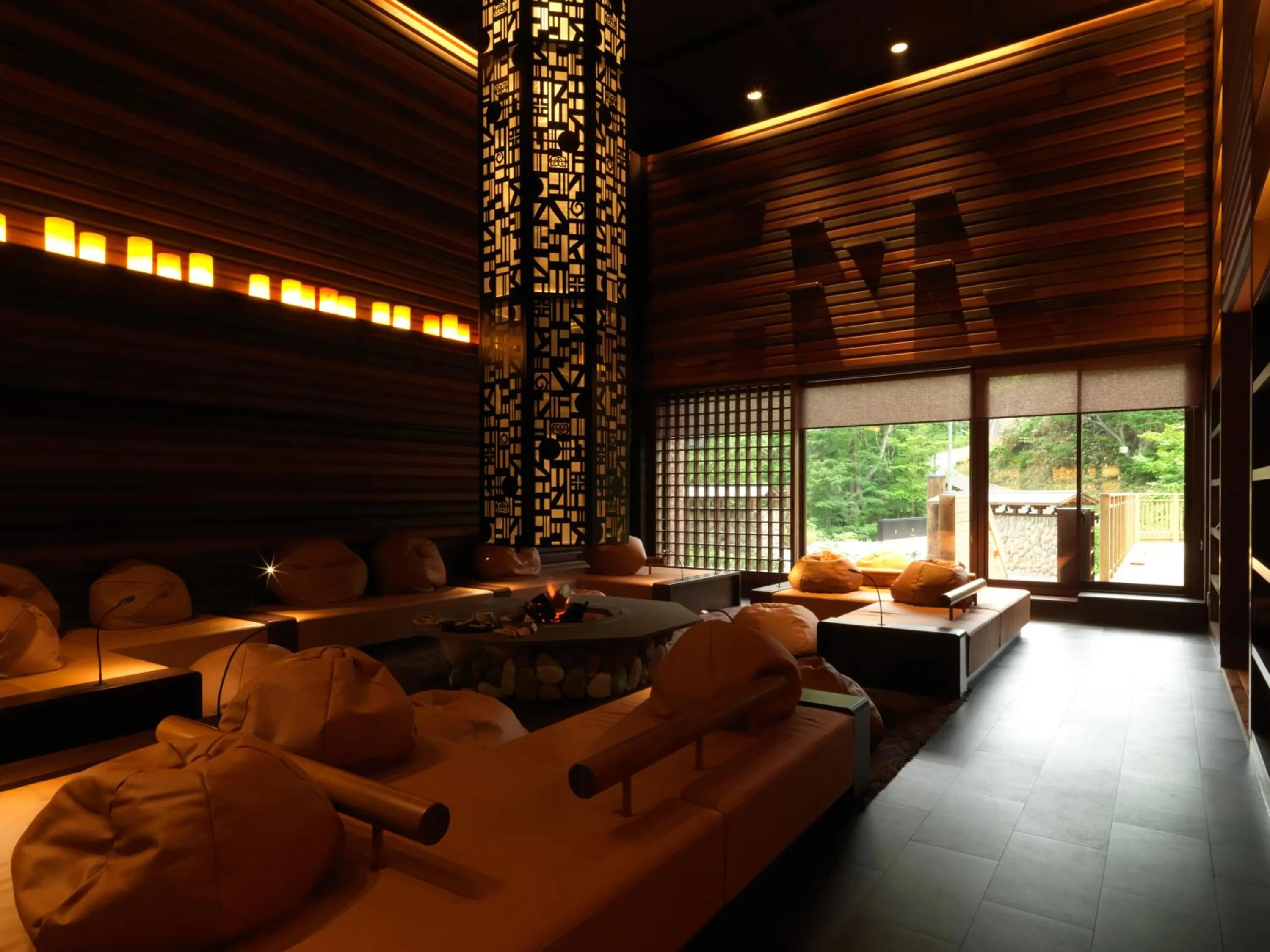 Lounge or bar in Niseko Konbu Onsen Tsuruga Moku-no-sho