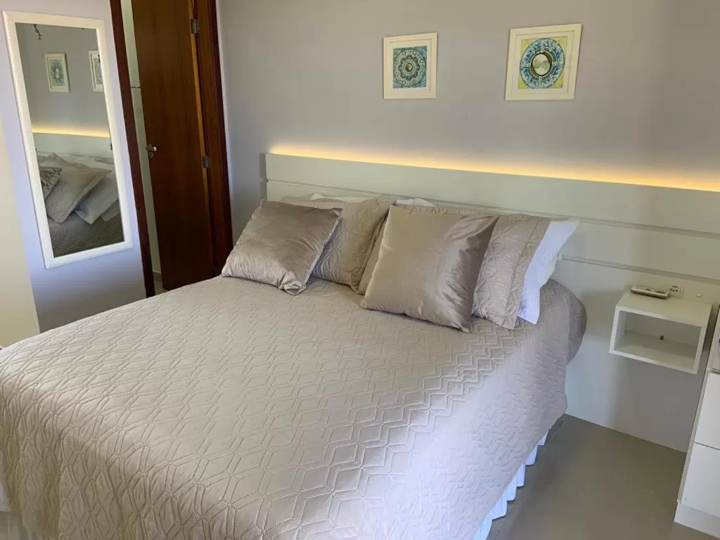 Bed in Pousada Mar de Cristal