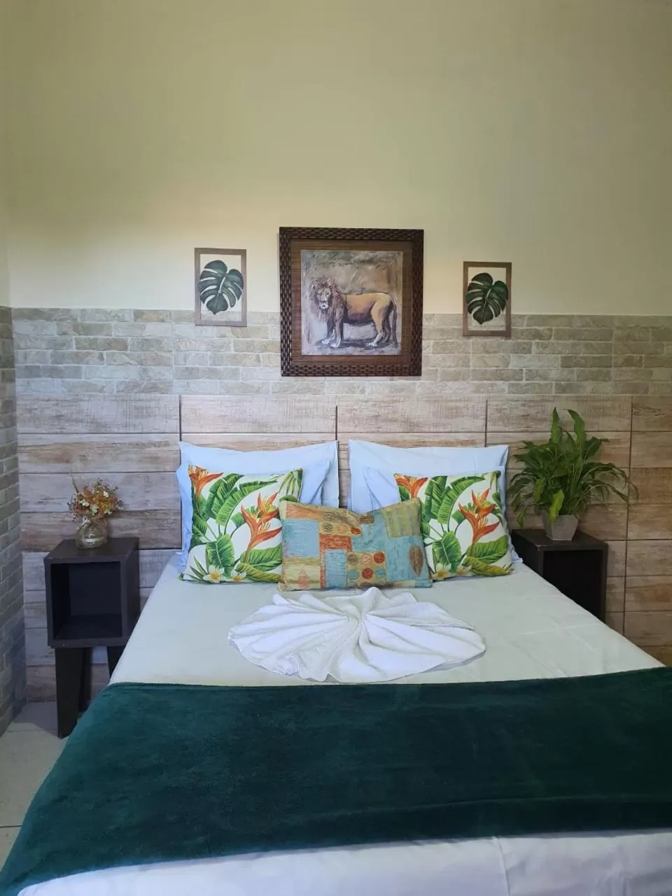 Bed in Pousada Dois Rios