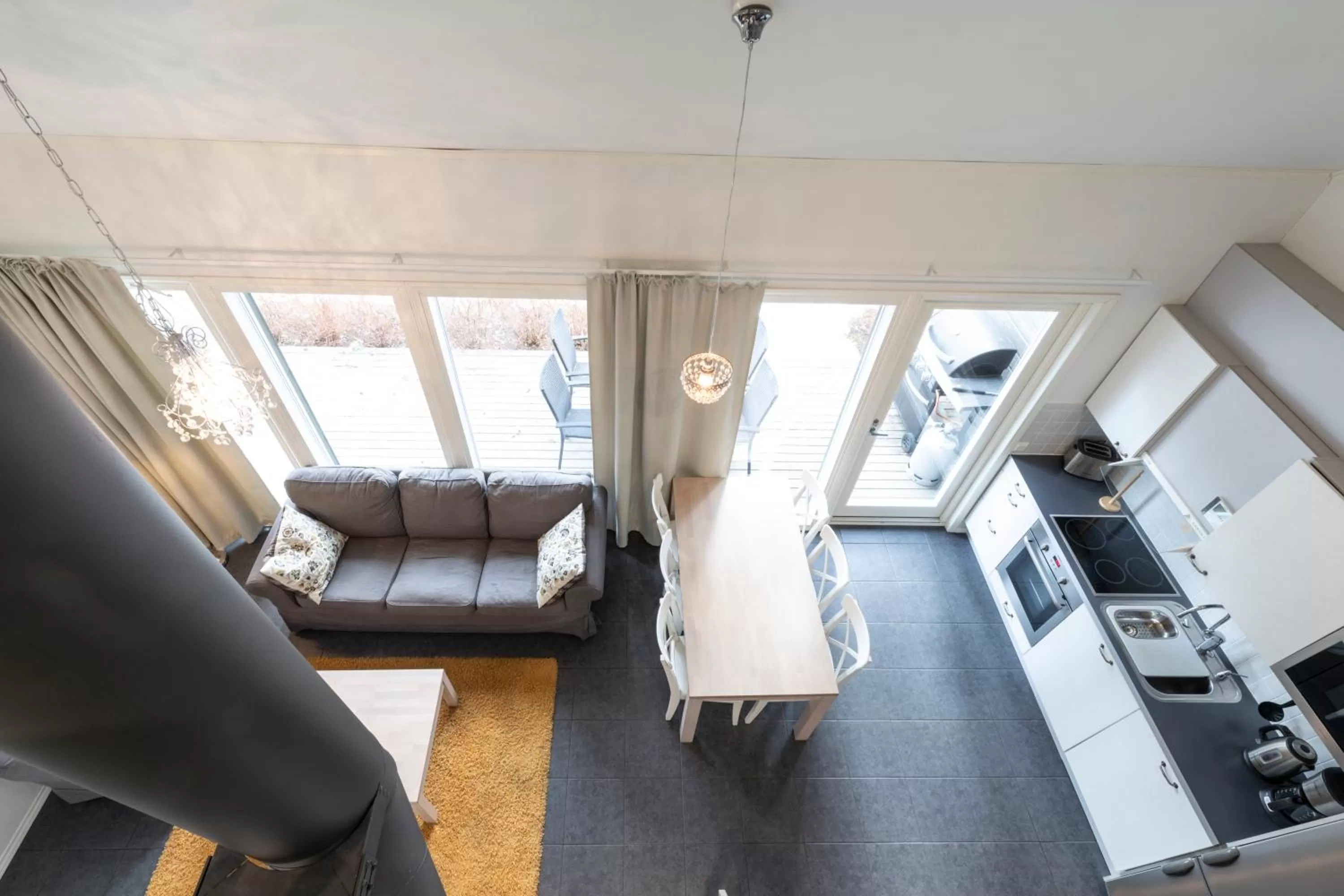 Kitchen or kitchenette, Seating Area in Varjola Holiday Center