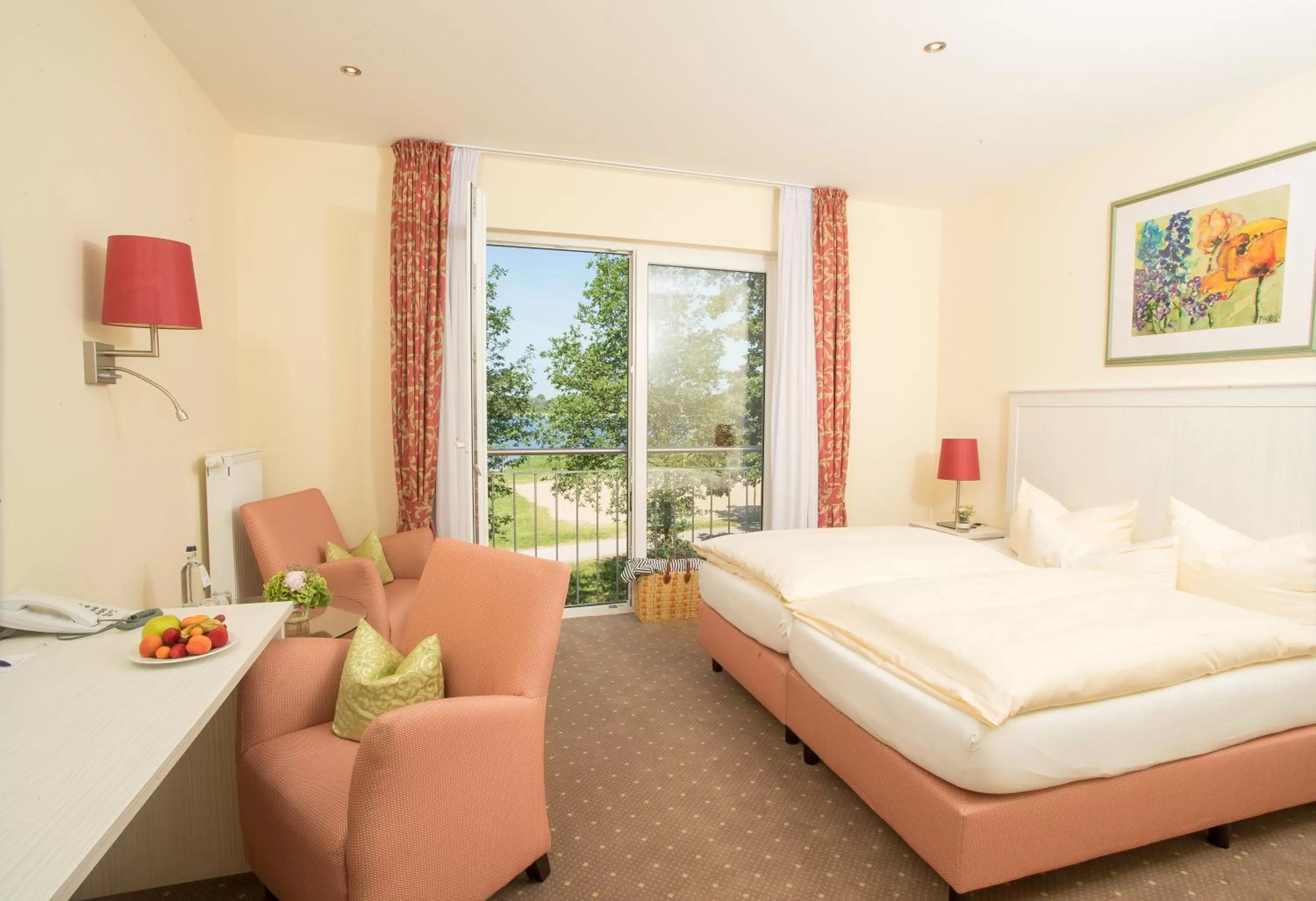 Living room, Bed in Strandhaus am Inselsee