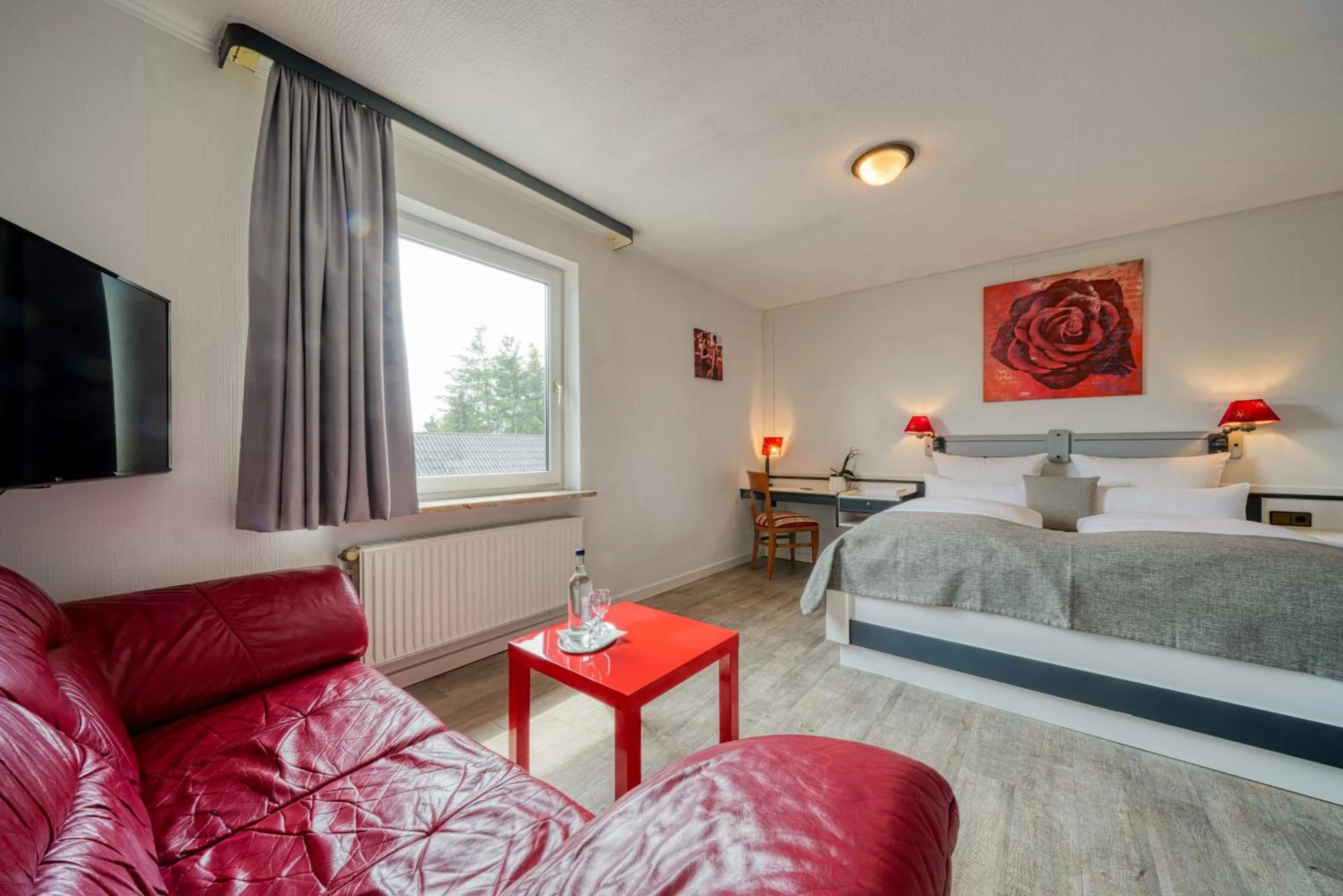 Bed in Hotel Seeblick Försterhaus