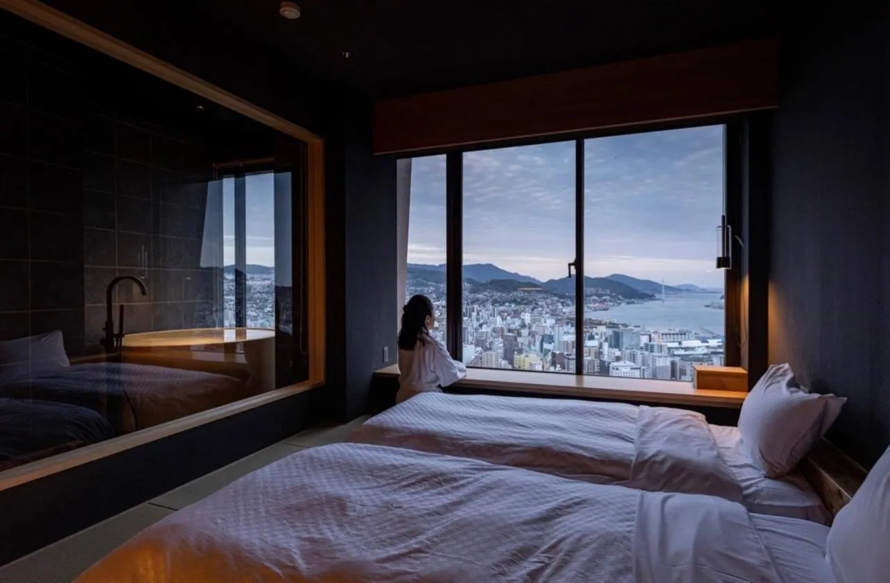 Bed in Hotel Nagasaki