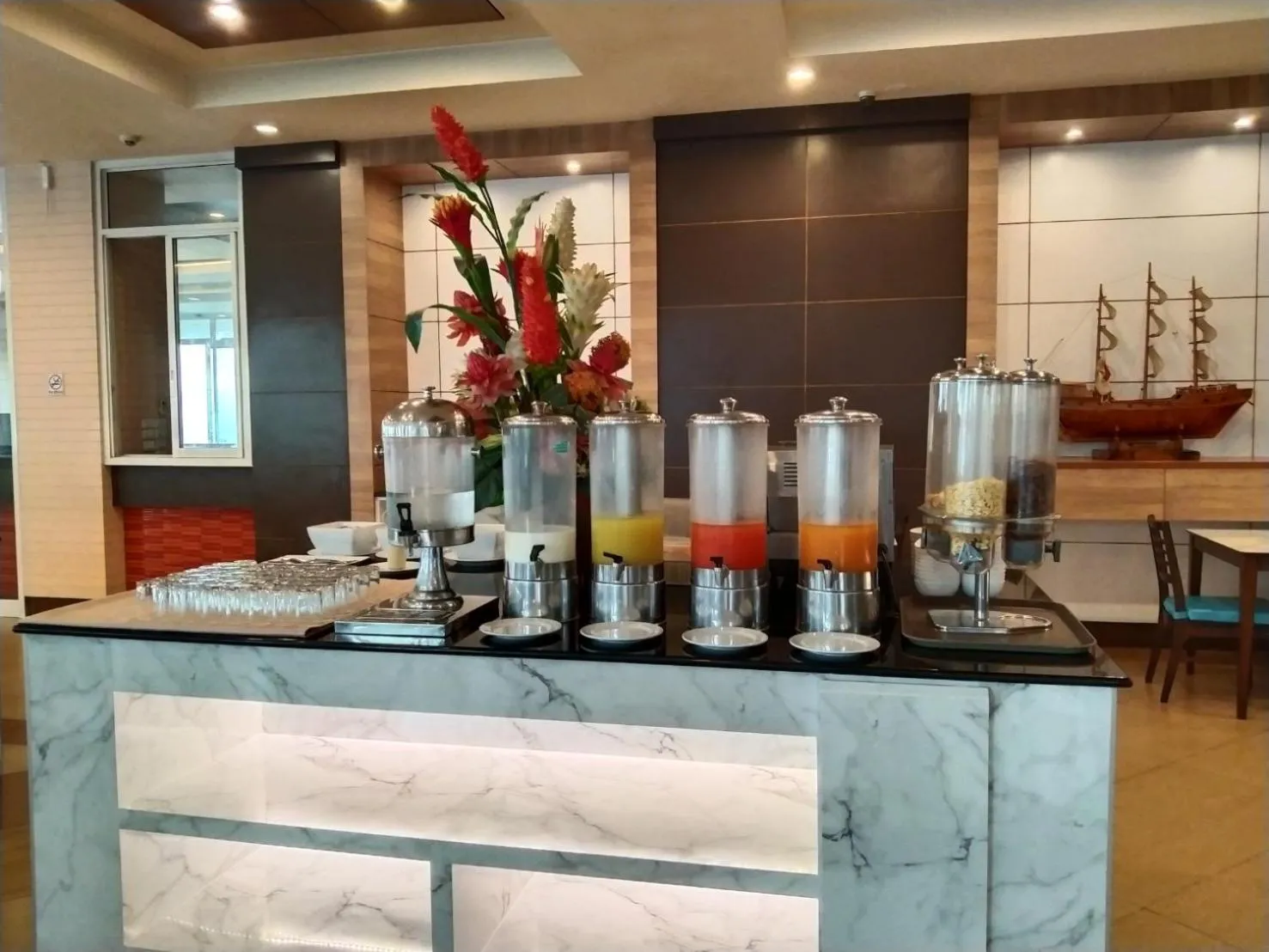Buffet breakfast in Saisawan Beach Luxury Hotel