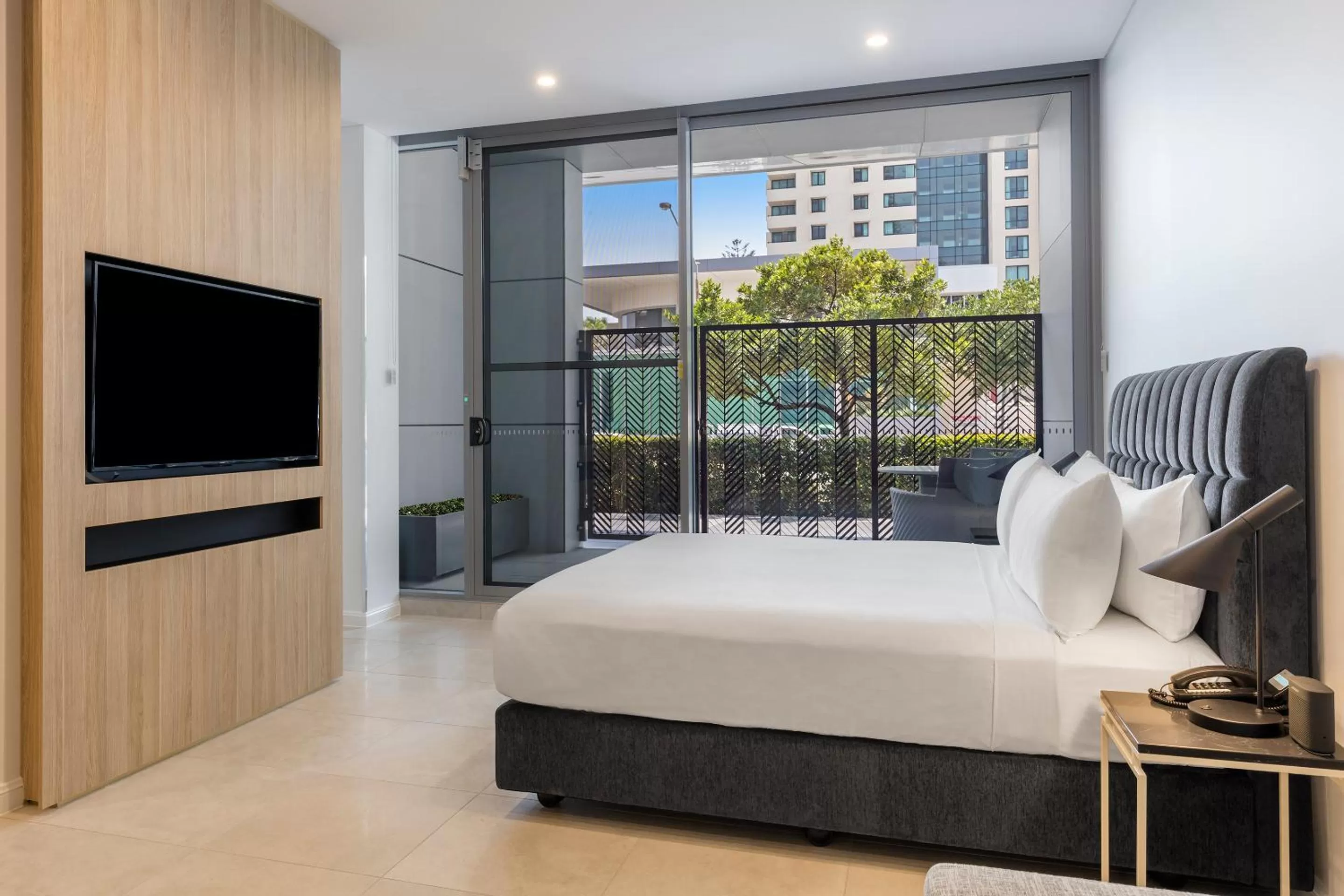 Bed in Meriton Suites Broadbeach