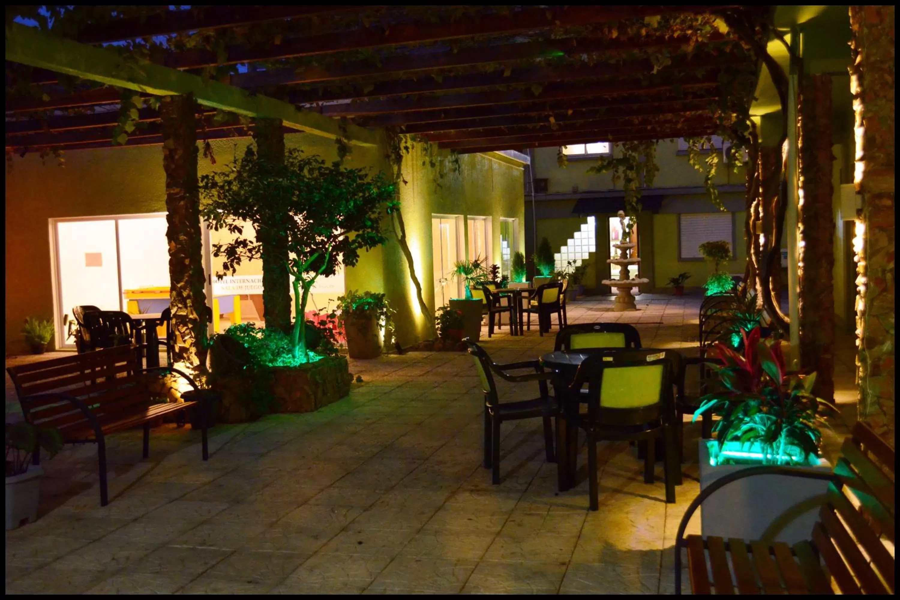 Patio, Restaurant/Places to Eat in Hotel Internacional