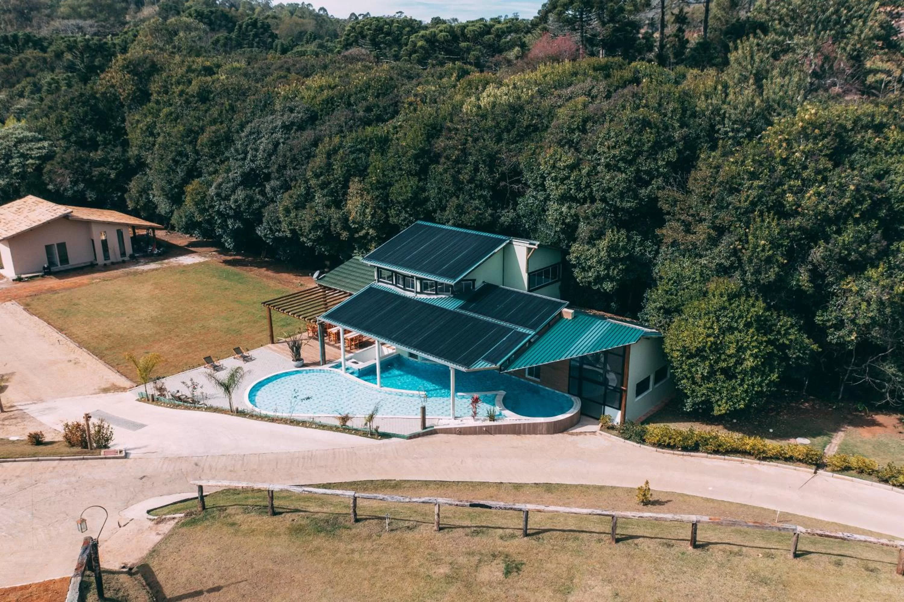 Pool view, Bird's-eye View in Pousada Trem Chic