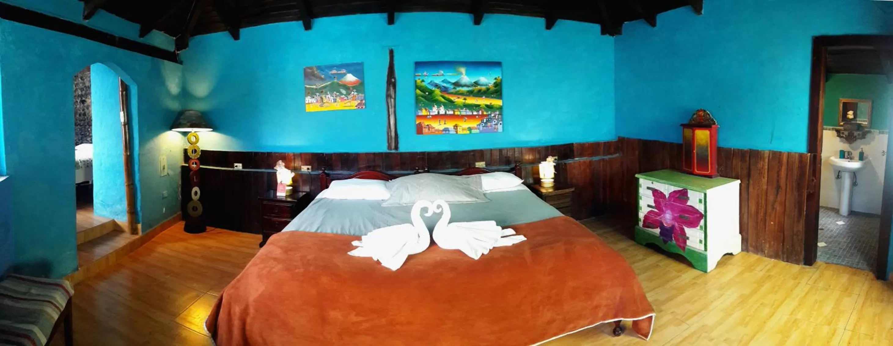 Bed in Spa Hosteria Miramelindo