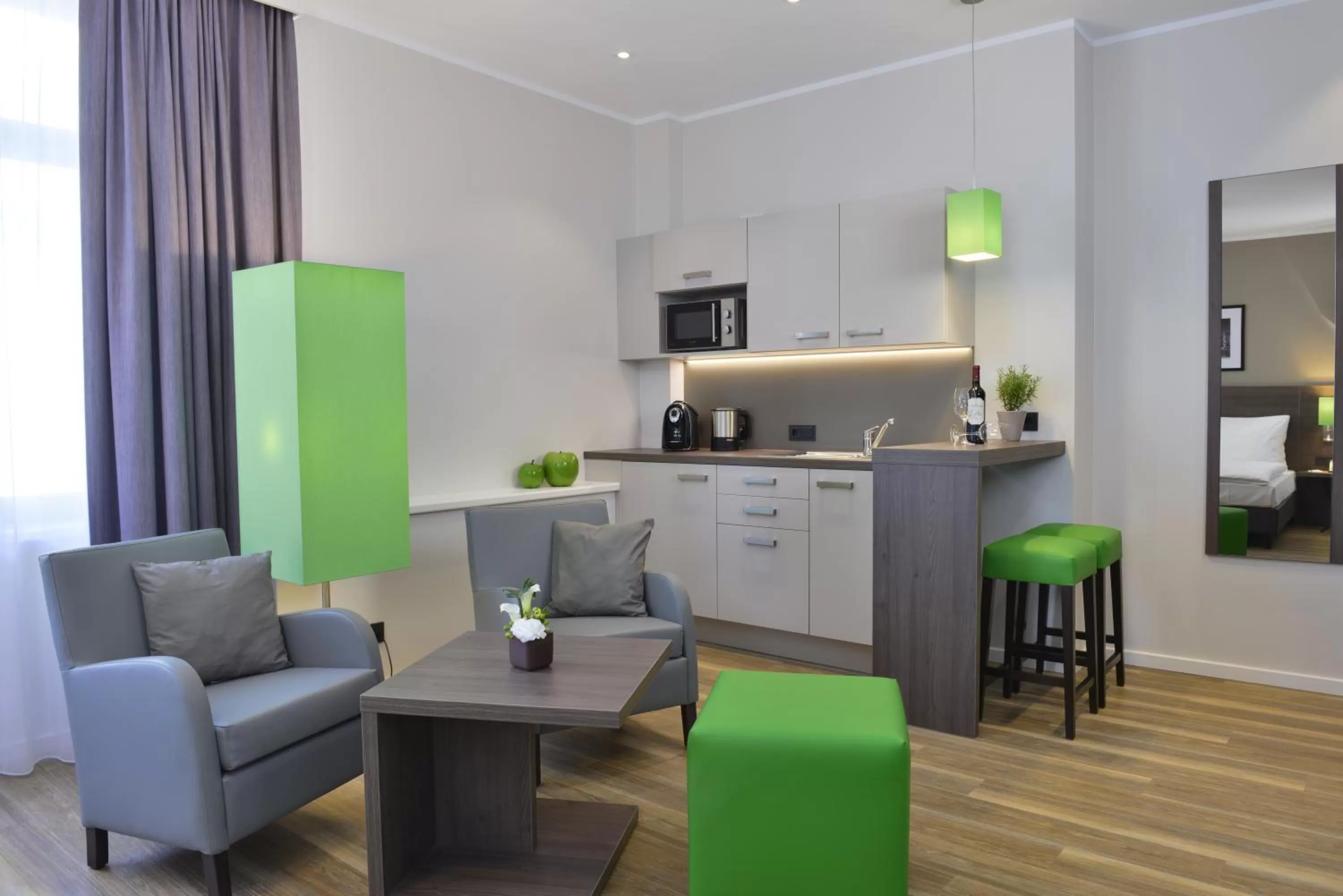 Kitchen or kitchenette in Appartello Smarttime living Hamburg