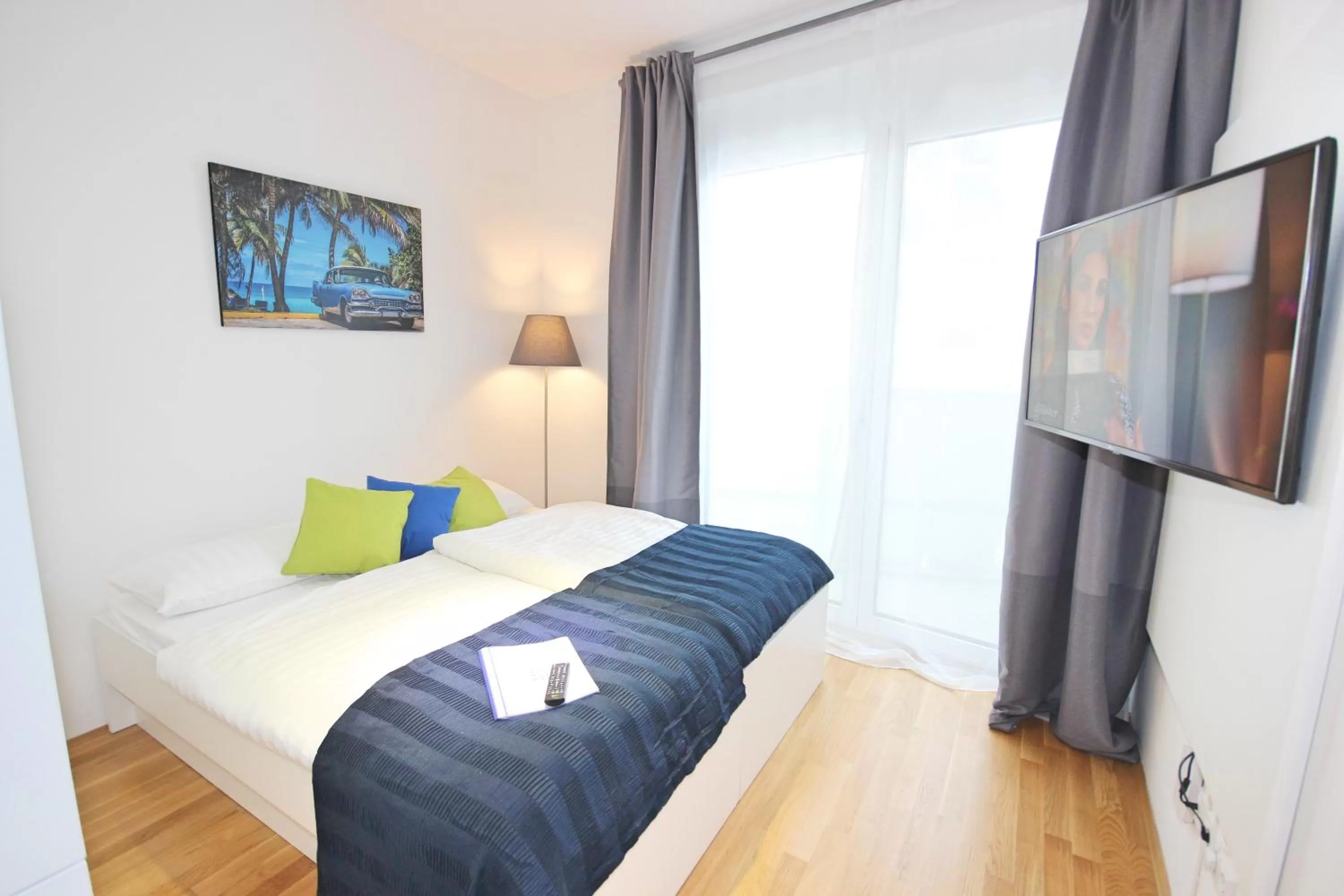 Photo of the whole room, Bed in Apart Hotel Messe Munich - my room Apartments