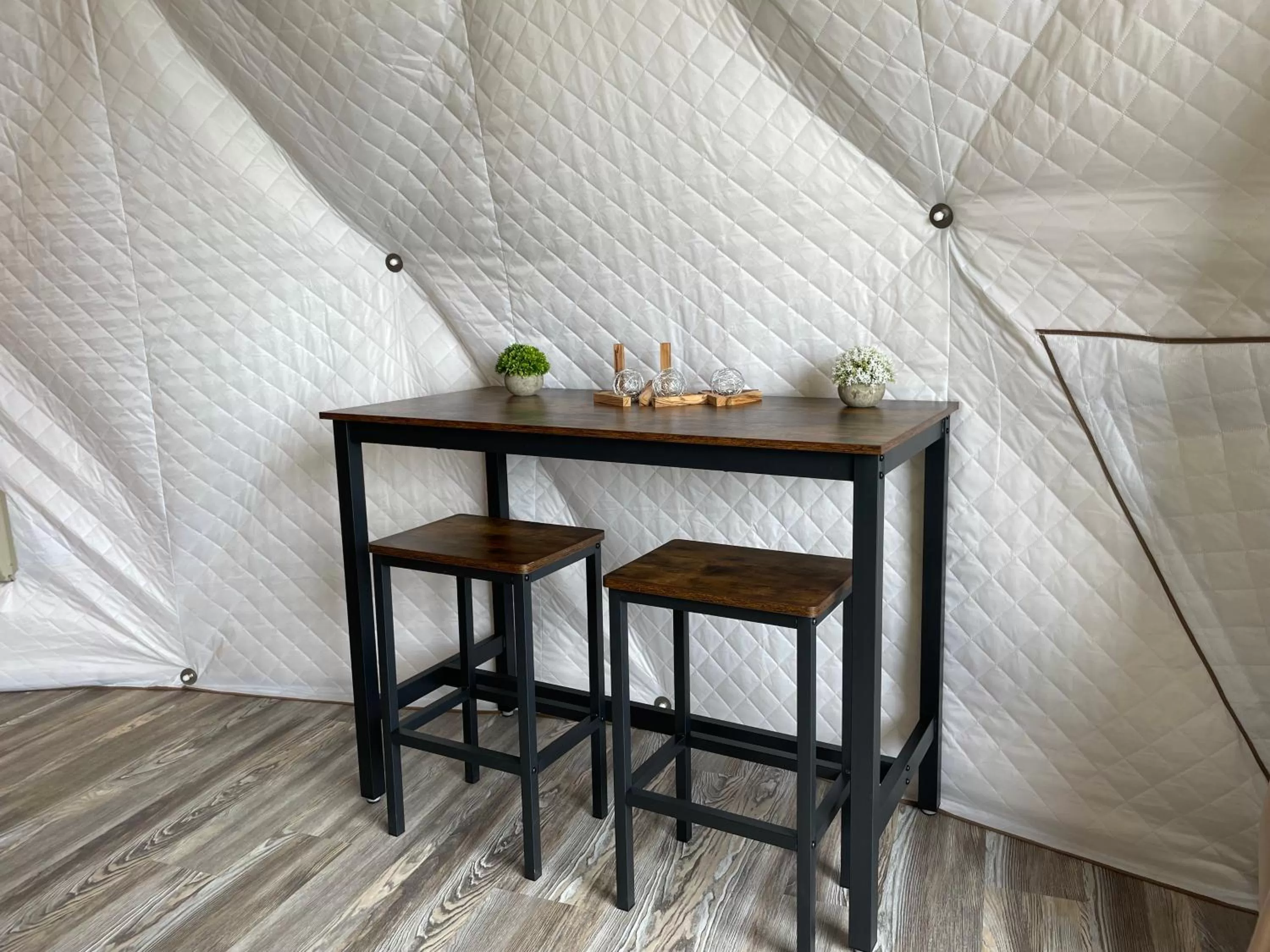 Dining Area in Canyon Rim Domes - A Luxury Glamping Experience!!