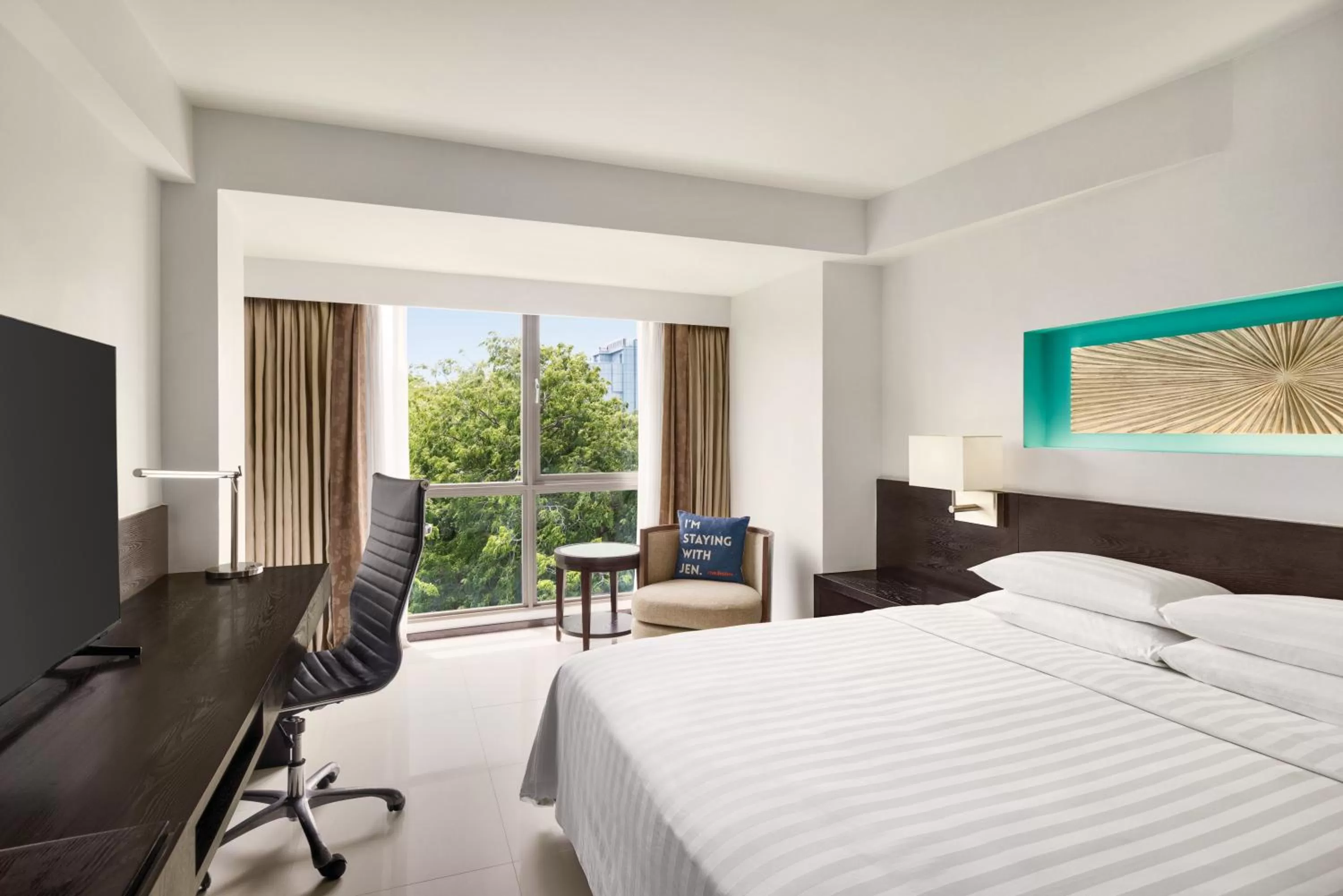 Bedroom, Bed in Jen Maldives Male by Shangri-La