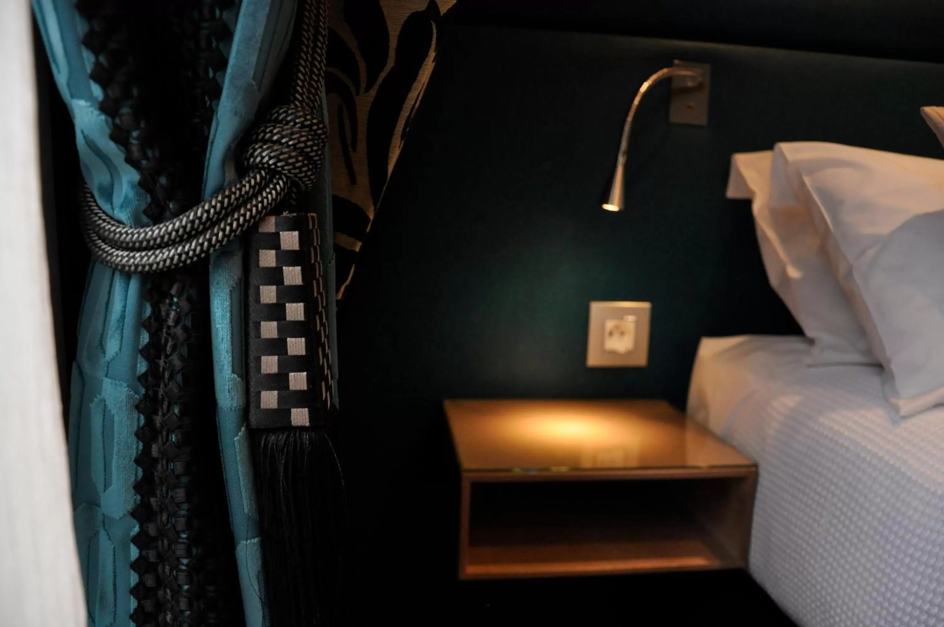 Decorative detail, Bed in Hôtel du Mont Blanc