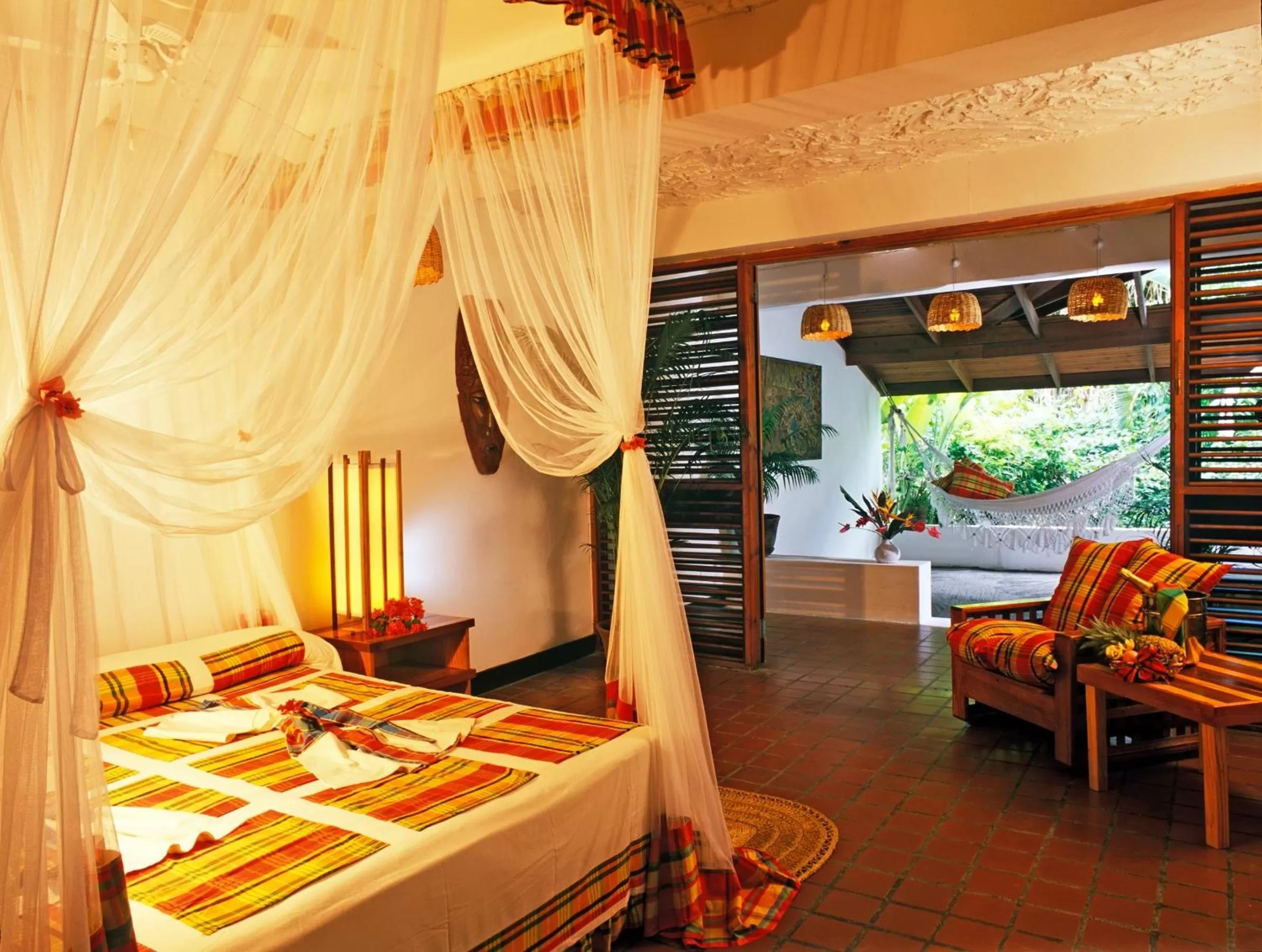 Bed in Anse Chastanet Resort