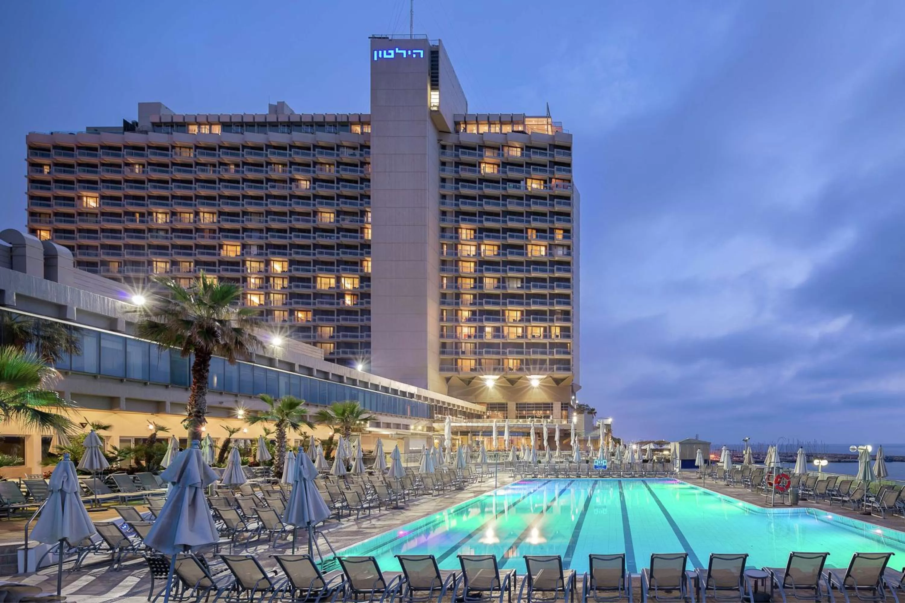 Pool view in The Vista At Hilton Tel Aviv