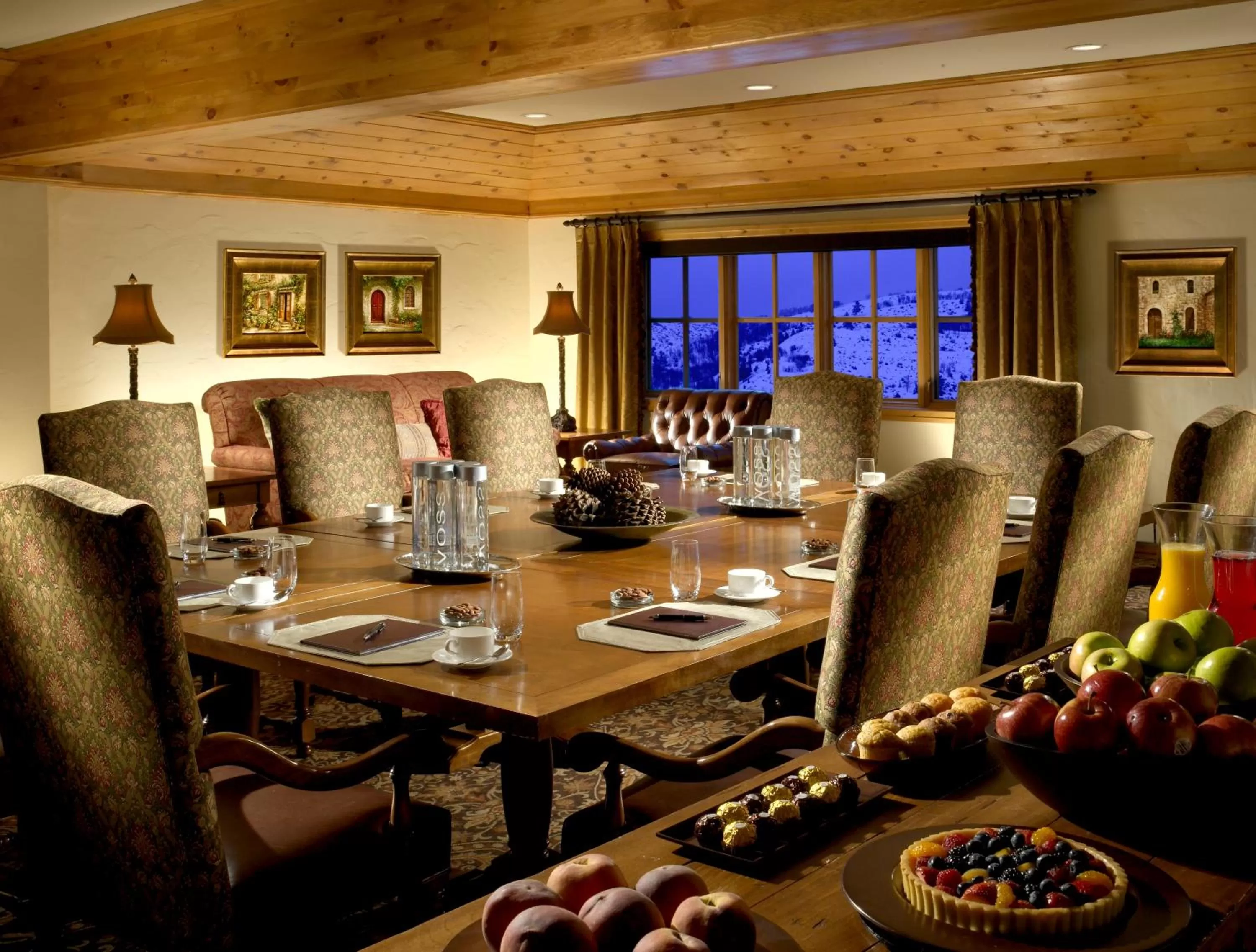 Dining area in The Pines Lodge, a RockResort, by Vail Resorts