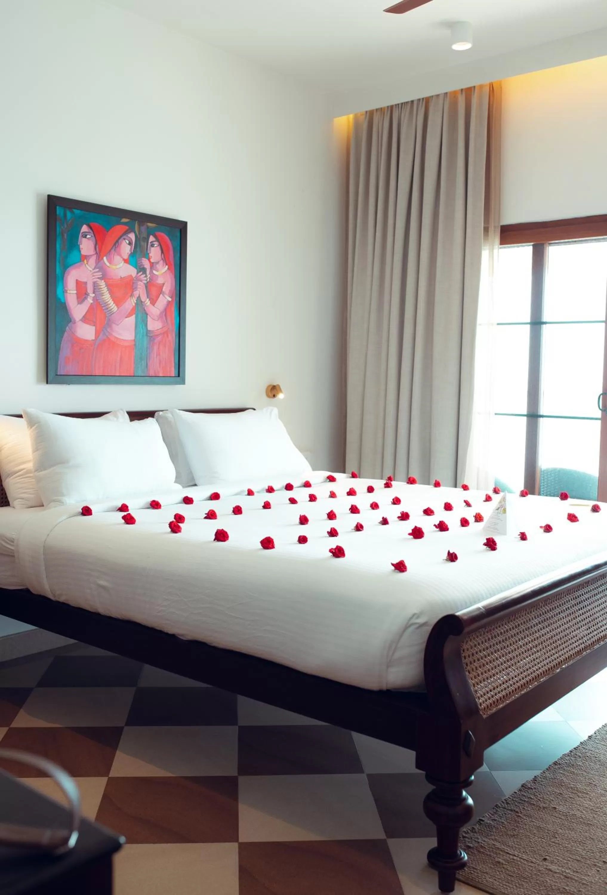 Bed in Rockholm at the Light House Beach